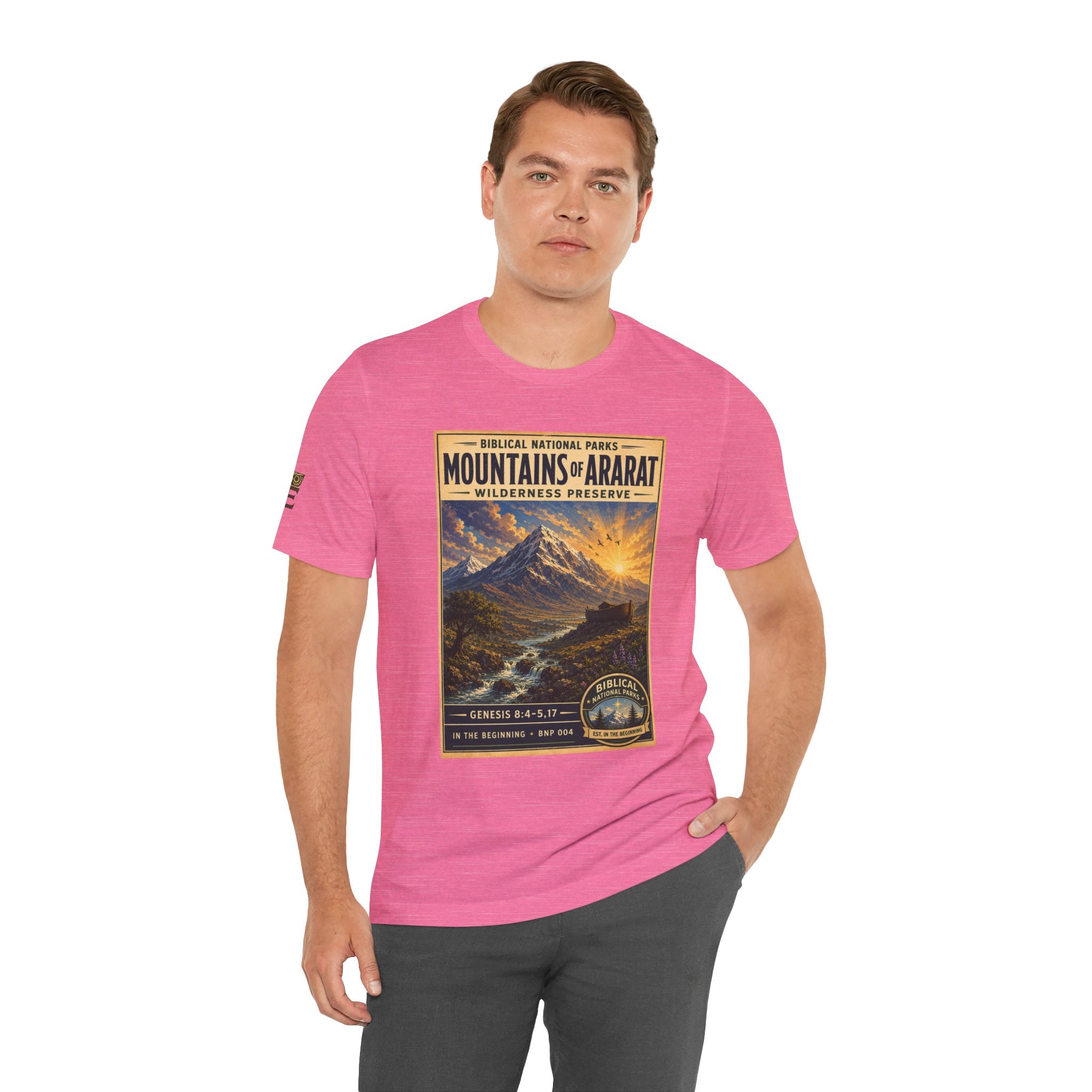 Biblical National Parks Collection I- In The Beginning #004/006 Genesis 8:4-5,17 | Vintage nature poster Tee | Biblical national parks graphic shirt