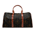 Waterproof Travel Duffle Bag — Elegant Owl Monogram Weekend Bag