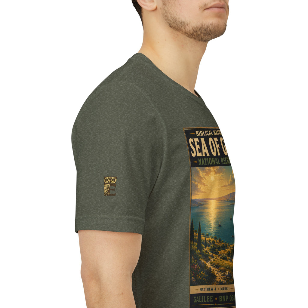 Biblical National Parks Collection VI- Galilee #031/035 Matthew 4 & Mark 1 | Vintage nature poster Tee | Biblical national parks graphic shirt