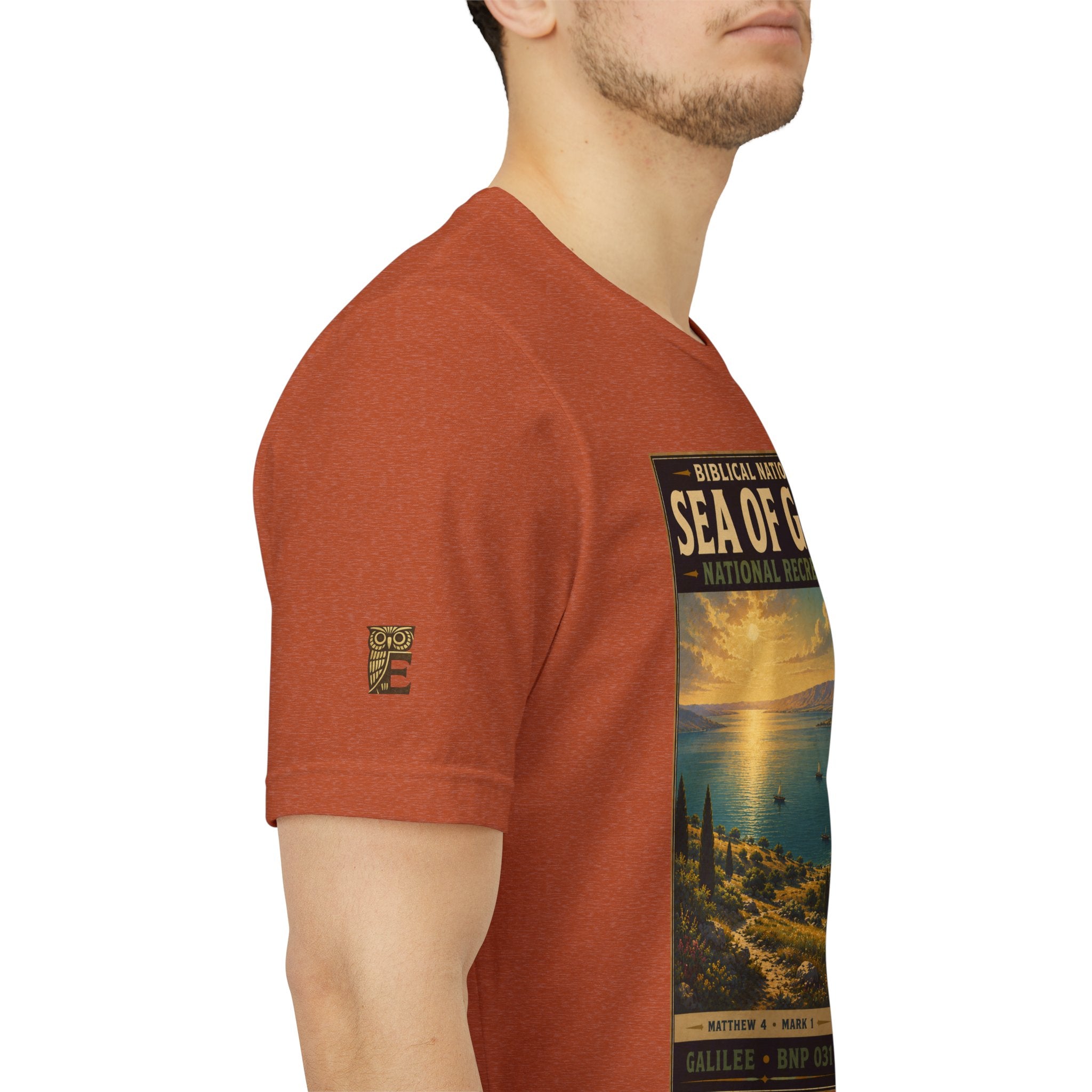 Biblical National Parks Collection VI- Galilee #031/035 Matthew 4 & Mark 1 | Vintage nature poster Tee | Biblical national parks graphic shirt