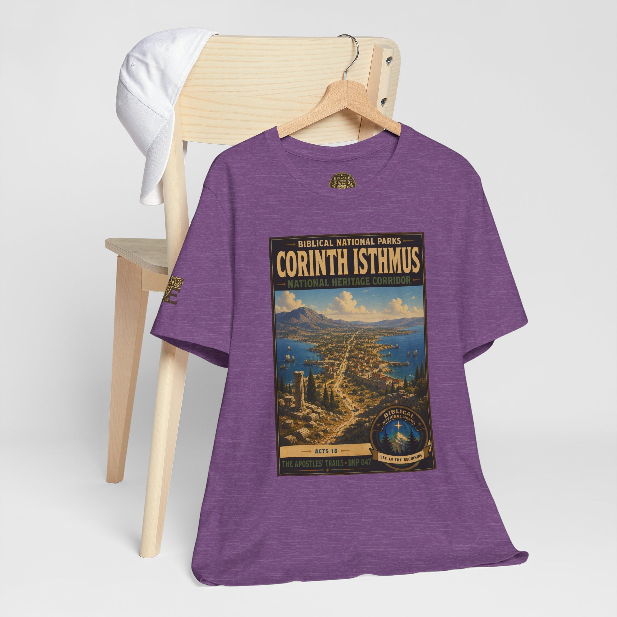 Biblical National Parks Collection VIII- The Apostles' Trails #047/049 | Acts 18 | Vintage nature poster Tee | Biblical national parks graphic shirt