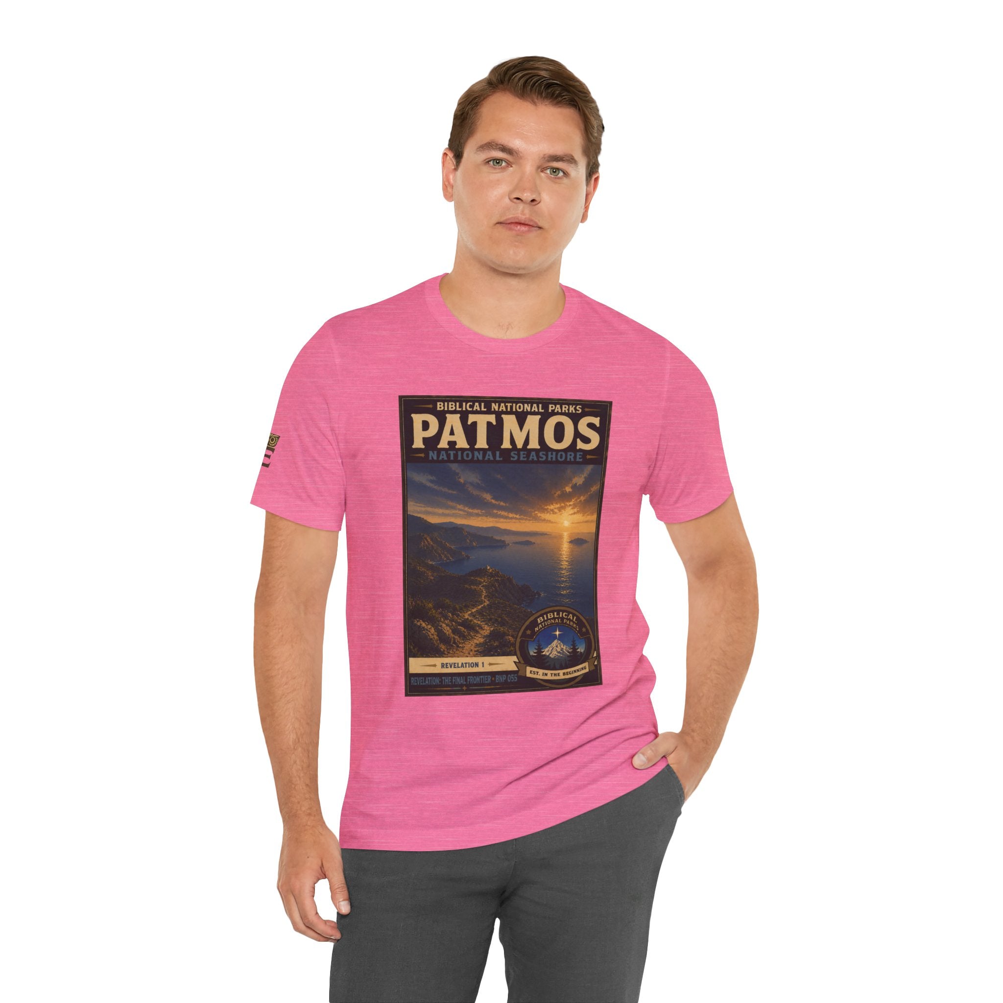 Biblical National Parks Collection X- #055/061 - Revelation: The Final Frontier | Revelation 1 | Vintage nature poster Tee | Biblical national parks graphic shirt