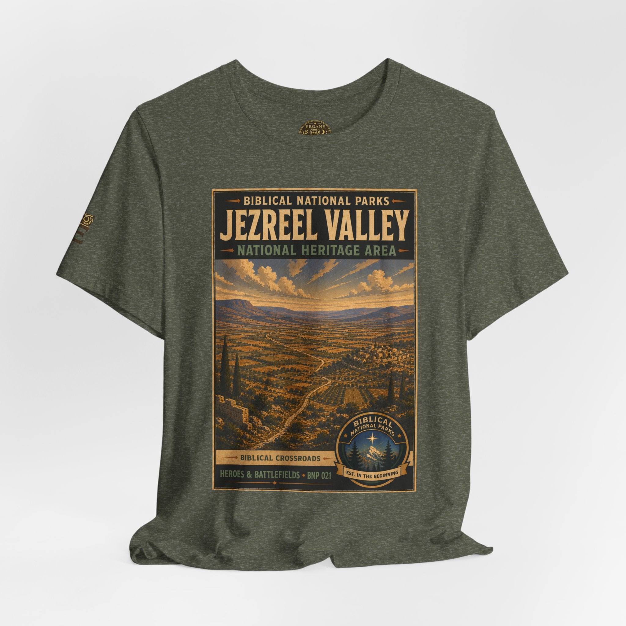 Biblical National Parks Collection IV- Heros & Battlefields #021/023 Biblical Crossroads | Vintage nature poster Tee | Biblical national parks graphic shirt