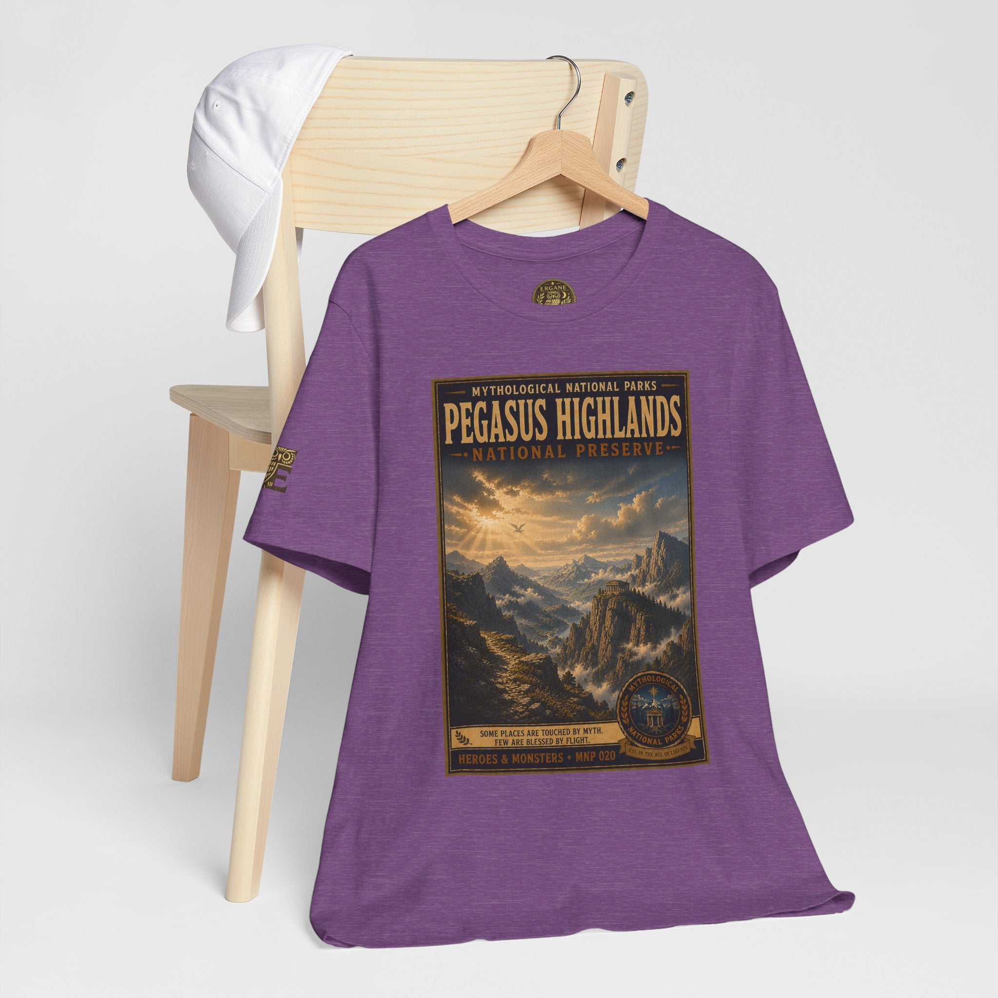 Mythological National Parks Collection III- #020-028 - Heros & Monsters | Vintage nature poster Tee | Mythological National Parks graphic shirt