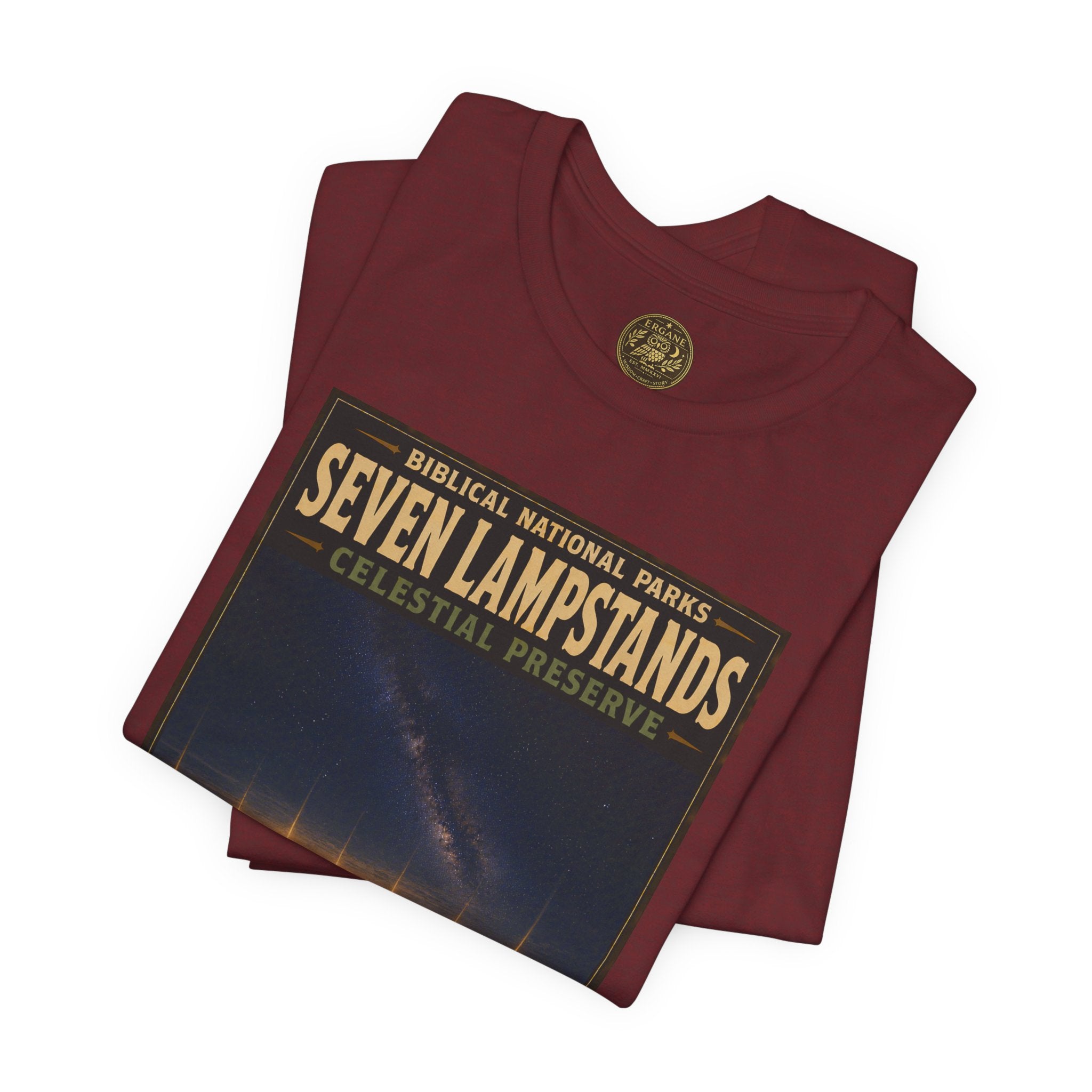 Biblical National Parks Collection X- #056/061 - Revelation: The Final Frontier | Revelation 1: 12-20 | Vintage nature poster Tee | Biblical national parks graphic shirt
