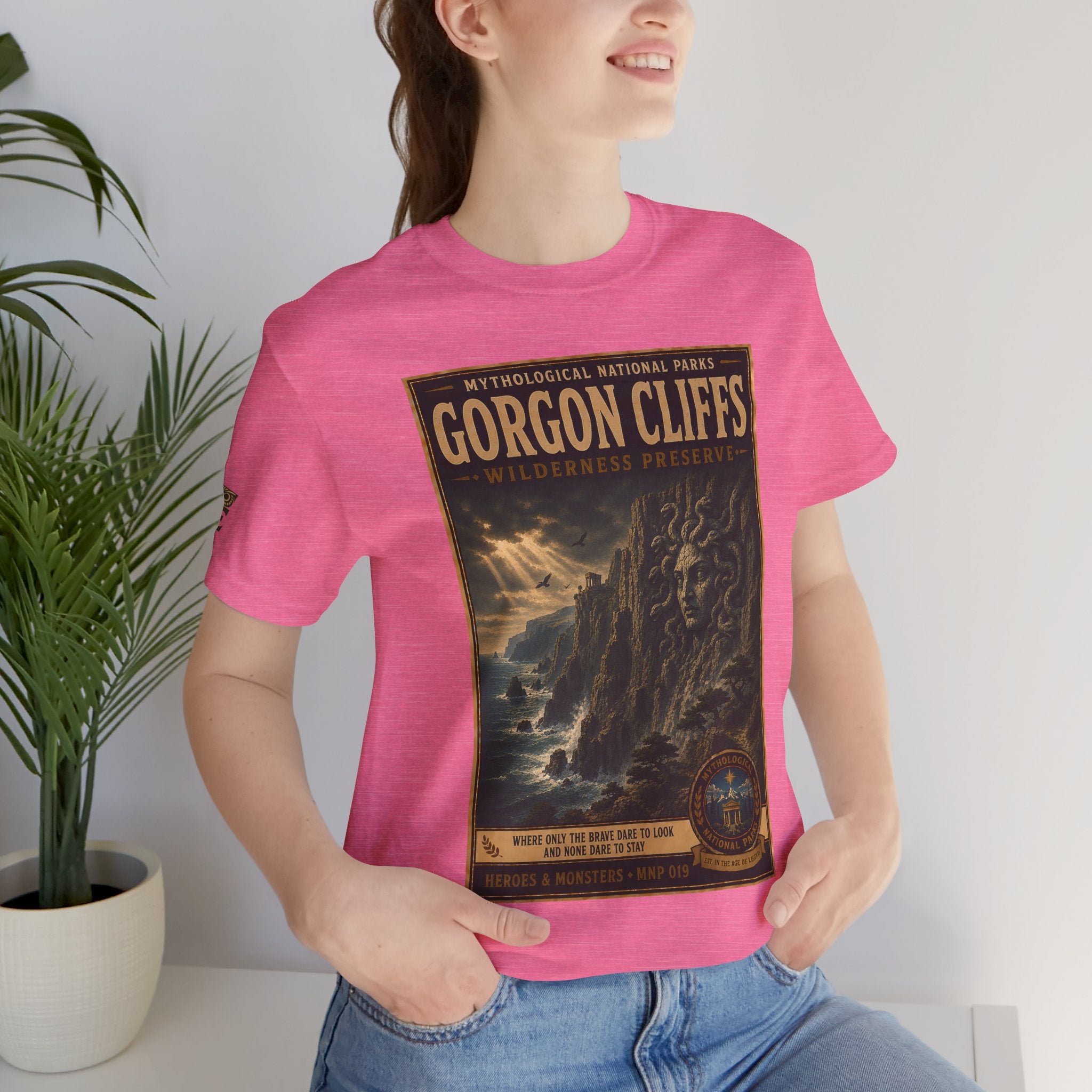 Mythological National Parks Collection III- #019-028 - Heros & Monsters | Vintage nature poster Tee | Mythological National Parks graphic shirt