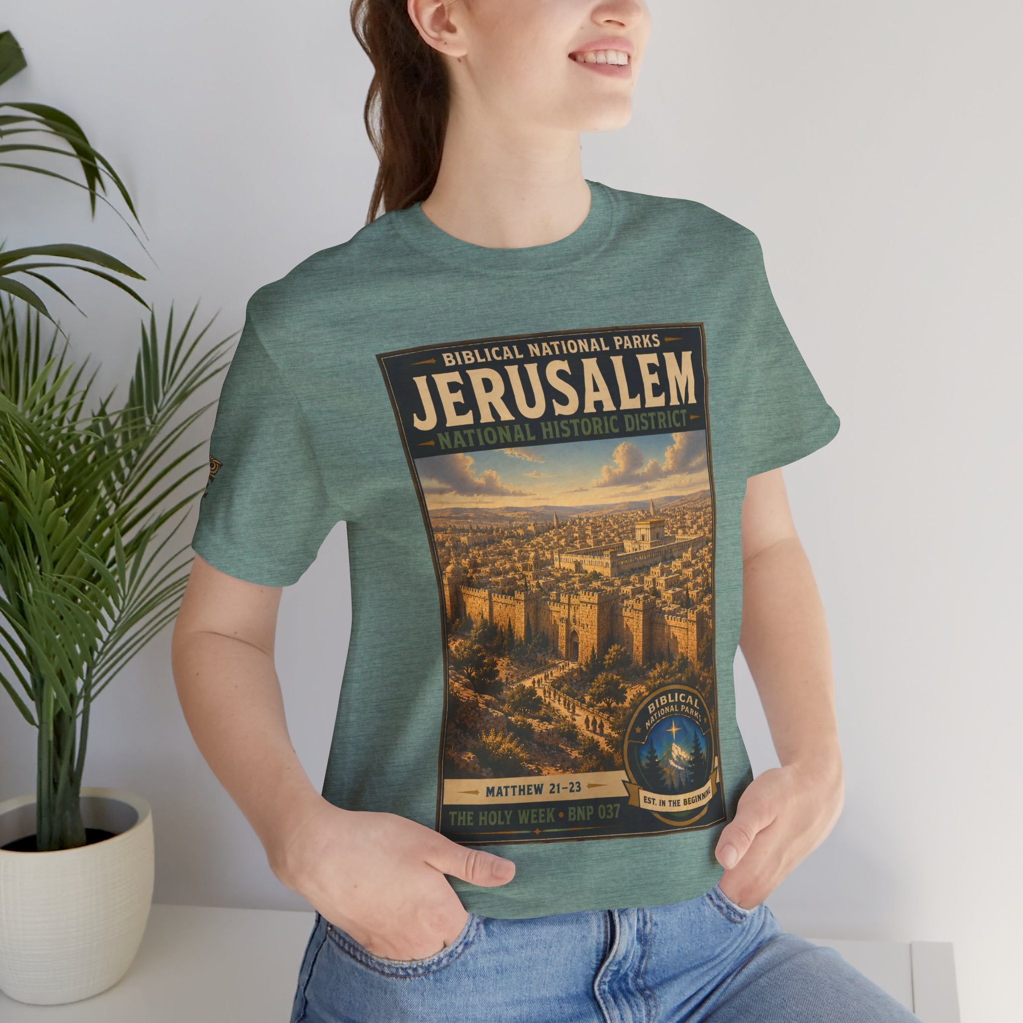Biblical National Parks Collection VII- The Holy Week #037/041 | Matthew 21-23 | Vintage nature poster Tee | Biblical national parks graphic shirt