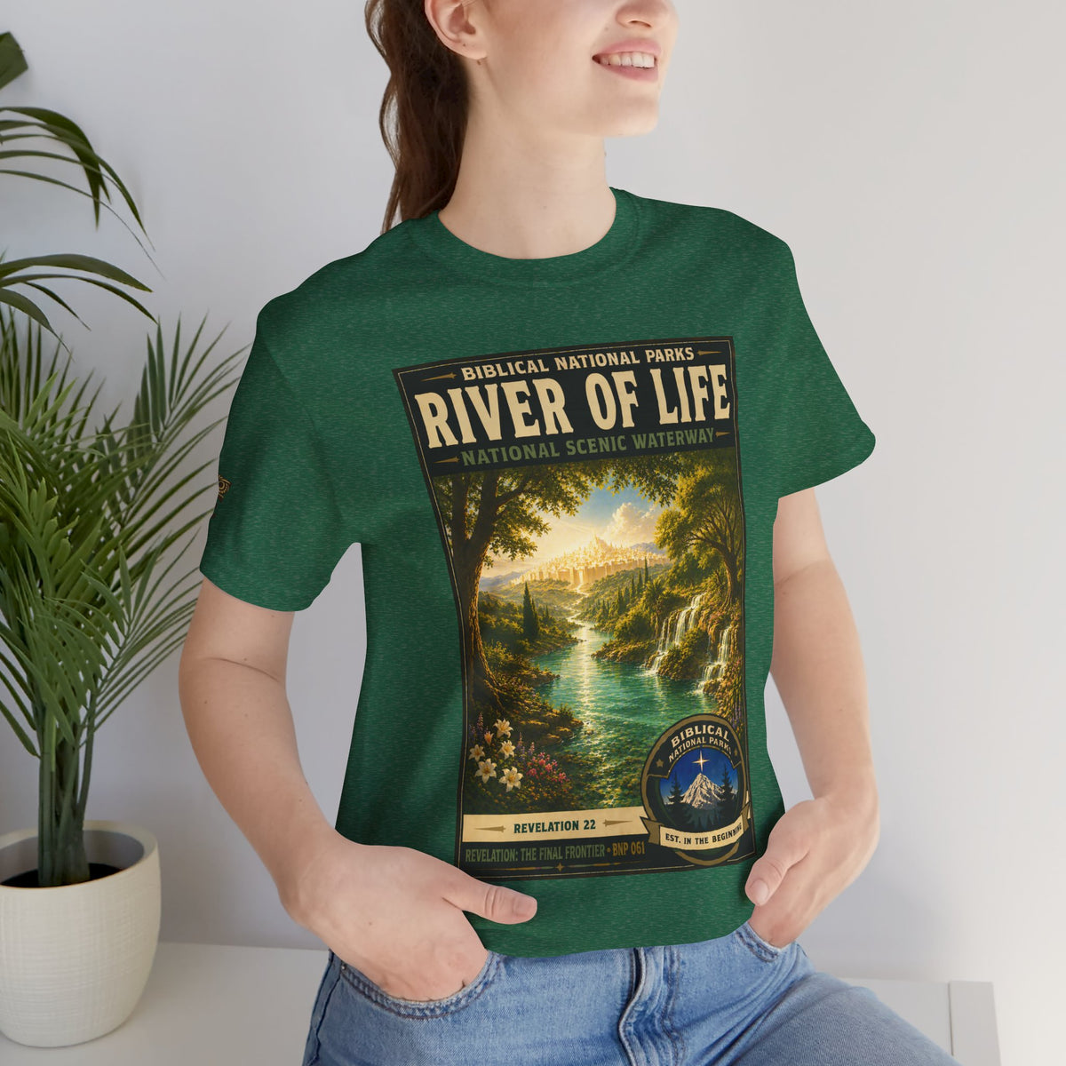 Biblical National Parks Collection X- #061/061 - Revelation: The Final Frontier | Revelation 22 | Vintage nature poster Tee | Biblical national parks graphic shirt 2