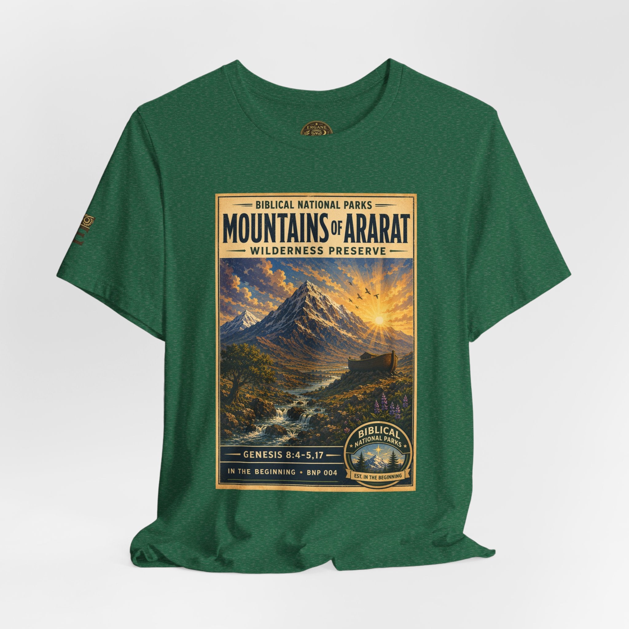 Biblical National Parks Collection I- In The Beginning #004/006 Genesis 8:4-5,17 | Vintage nature poster Tee | Biblical national parks graphic shirt