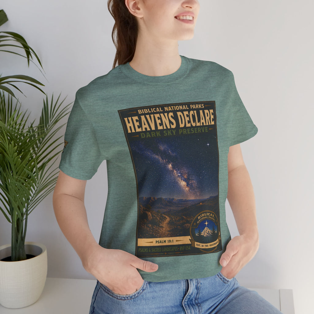 Biblical National Parks Collection IX- #054/054 -Psalms & Sacred Landscapes | Psalm 19:1 | Vintage nature poster Tee | Biblical national parks graphic shirt