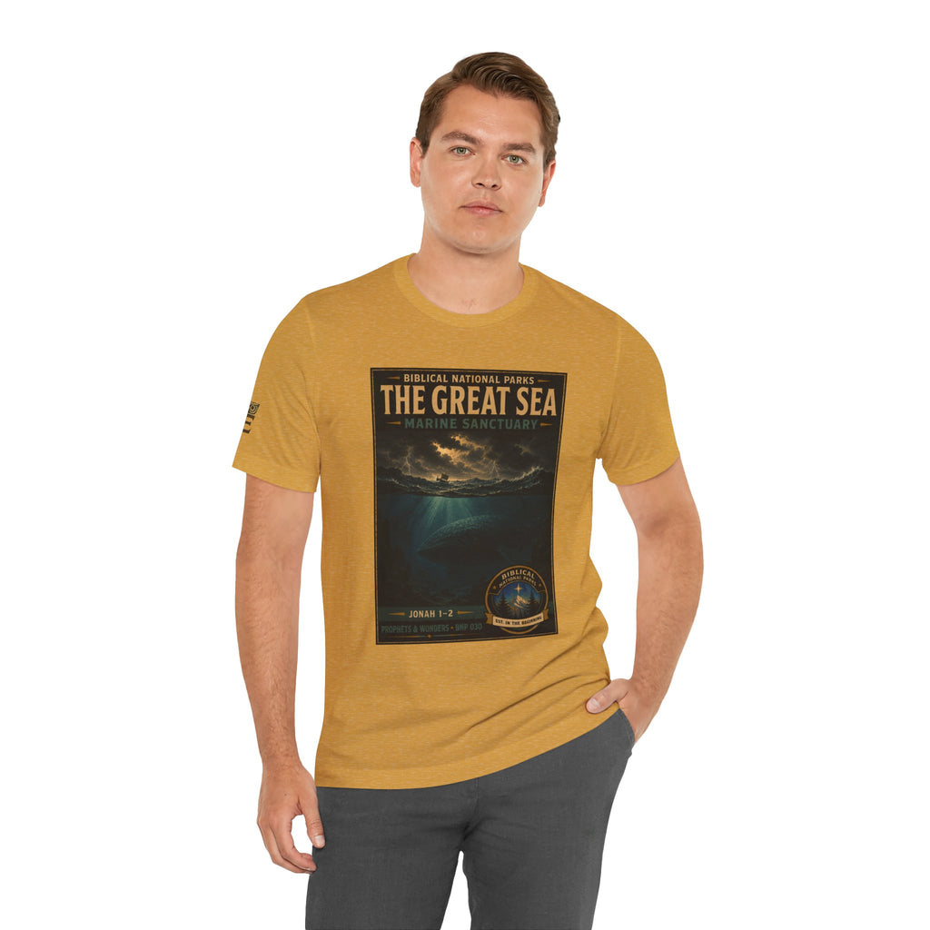 Biblical National Parks Collection V- Prophets & Wonders #030/030 Jonah 1-2 | Vintage nature poster Tee | Biblical national parks graphic shirt