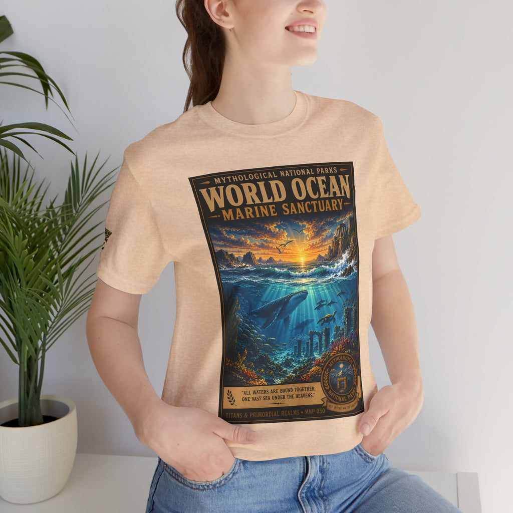Mythological National Parks COLLECTION V- #050-050 TITANS & PRIMORDIAL REALMS | Vintage nature poster Tee | Mythological National Parks graphic shirt