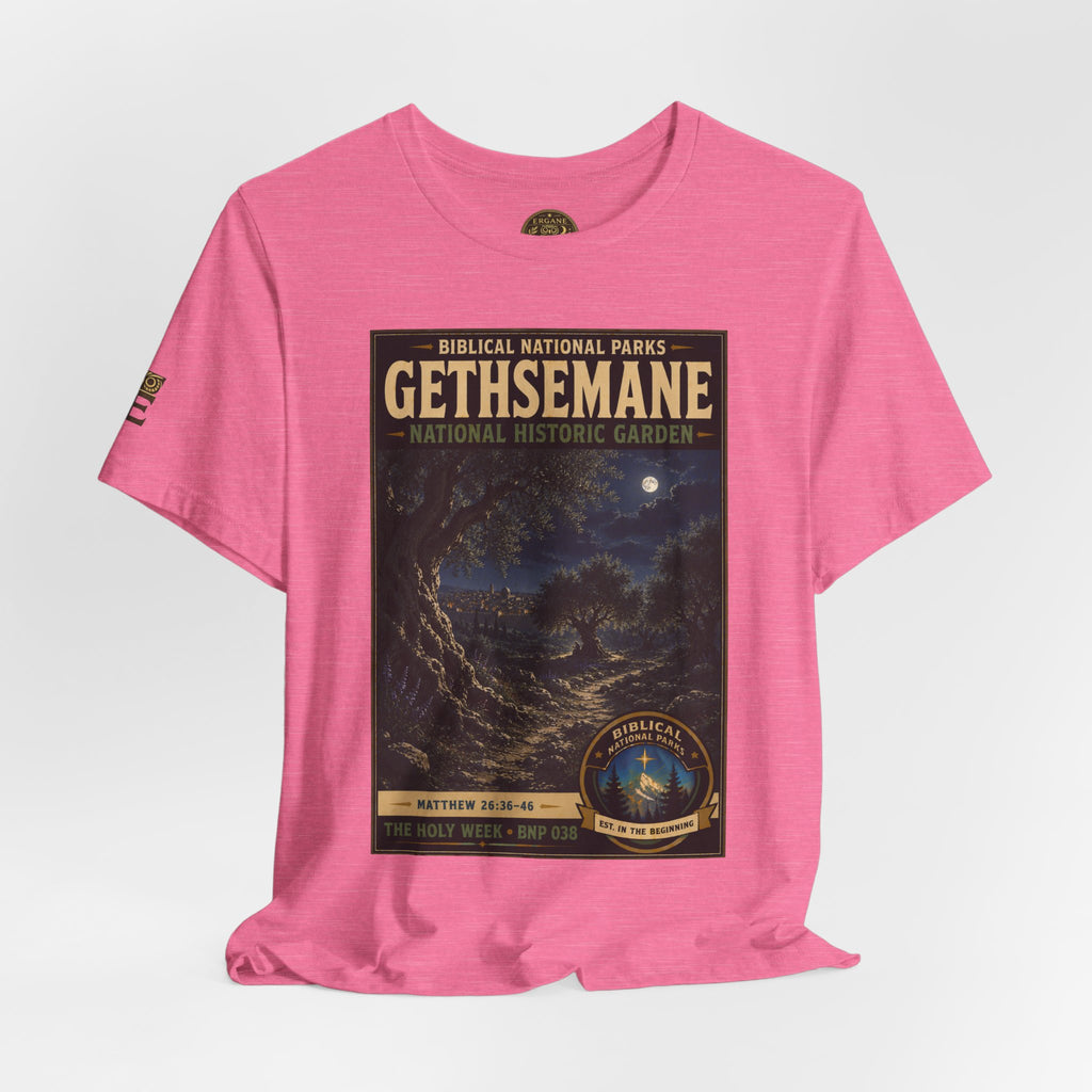 Biblical National Parks Collection VII- The Holy Week #038/041 | Matthew 26: 36-46 | Vintage nature poster Tee | Biblical national parks graphic shirt