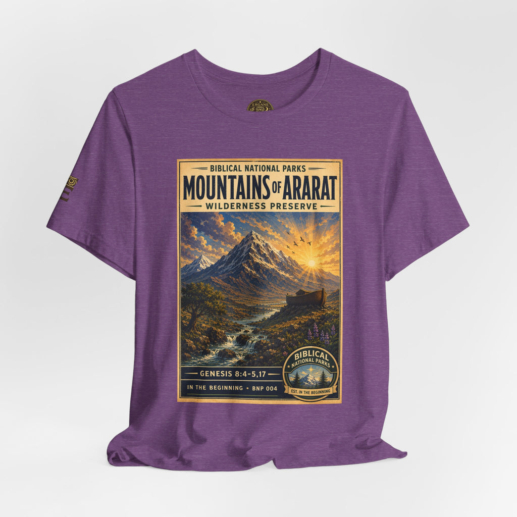 Biblical National Parks Collection I- In The Beginning #004/006 Genesis 8:4-5,17 | Vintage nature poster Tee | Biblical national parks graphic shirt