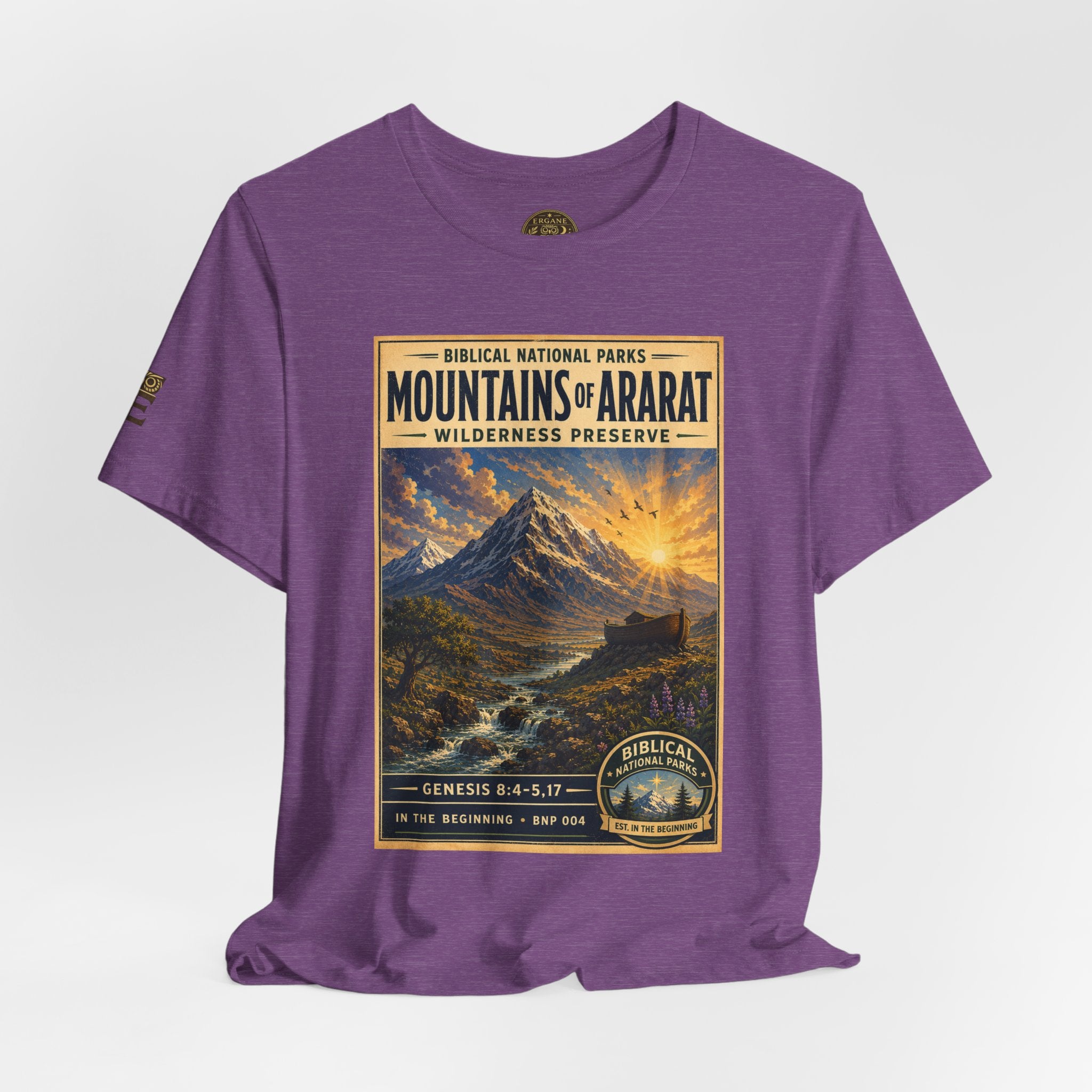 Biblical National Parks Collection I- In The Beginning #004/006 Genesis 8:4-5,17 | Vintage nature poster Tee | Biblical national parks graphic shirt