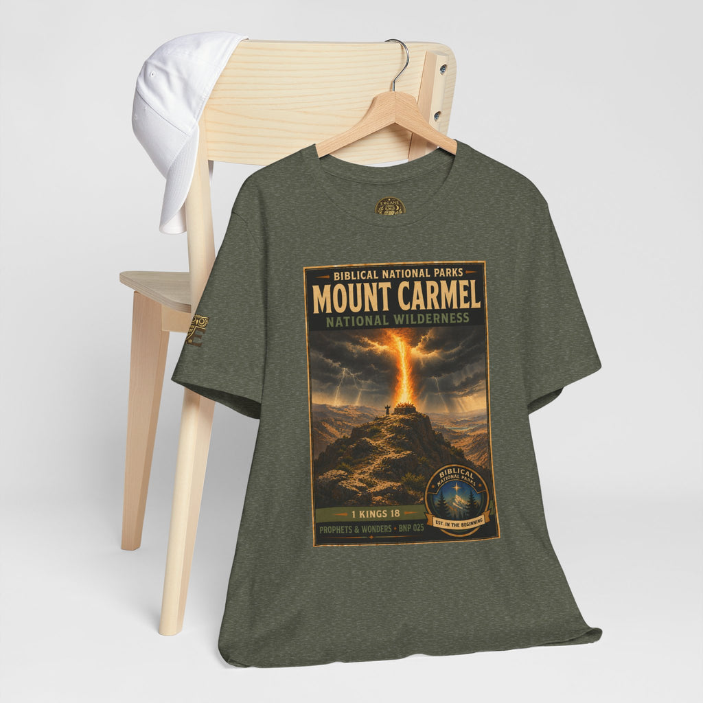 Biblical National Parks Collection V- Prophets & Wonders #025/030 1 Kings 18 | Vintage nature poster Tee | Biblical national parks graphic shirt