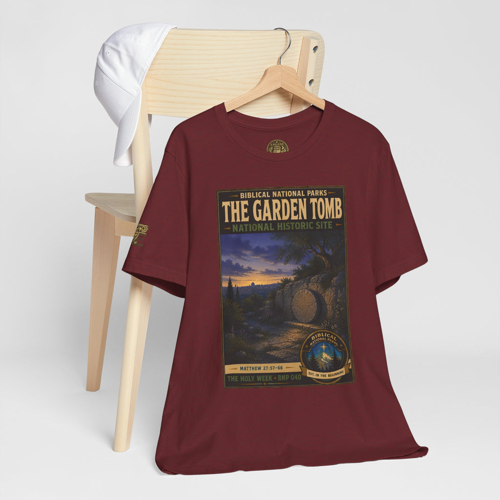 Biblical National Parks Collection VII- The Holy Week #040/041 | Matthew 27: 55-66 | Vintage nature poster Tee | Biblical national parks graphic shirt