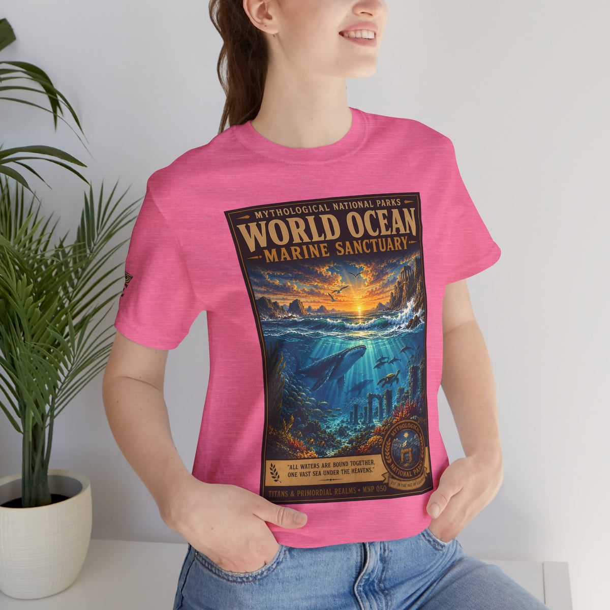 Mythological National Parks COLLECTION V- #050-050 TITANS & PRIMORDIAL REALMS | Vintage nature poster Tee | Mythological National Parks graphic shirt