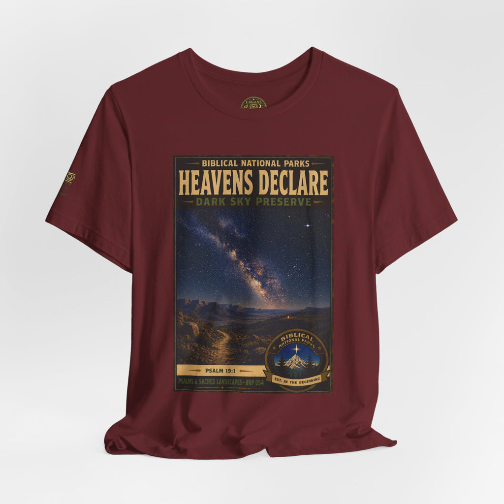 Biblical National Parks Collection IX- #054/054 -Psalms & Sacred Landscapes | Psalm 19:1 | Vintage nature poster Tee | Biblical national parks graphic shirt