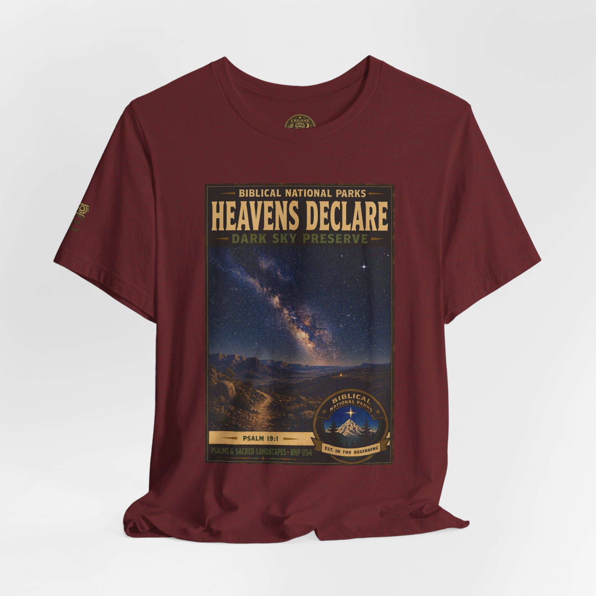 Biblical National Parks Collection IX- #054/054 -Psalms & Sacred Landscapes | Psalm 19:1 | Vintage nature poster Tee | Biblical national parks graphic shirt