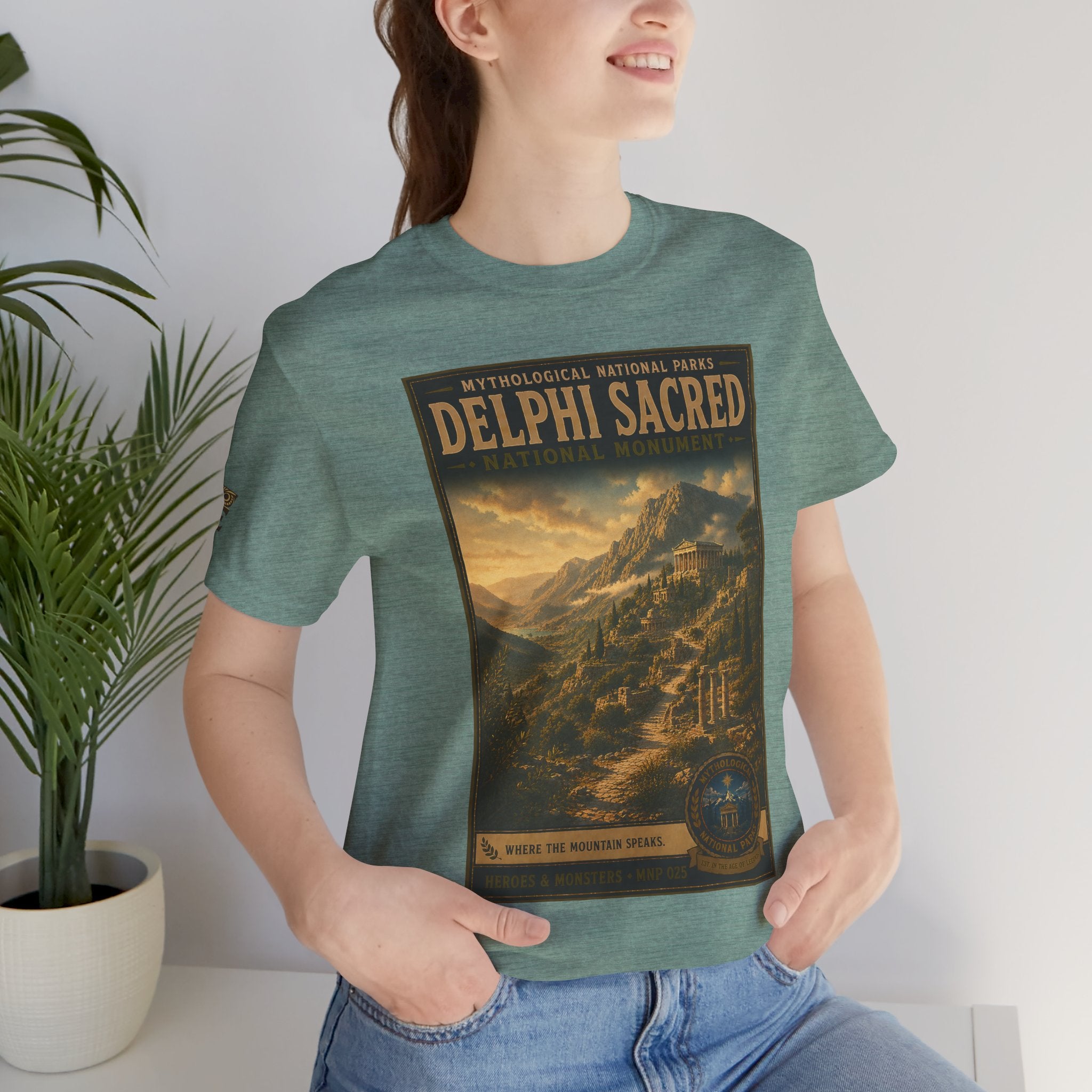 Mythological National Parks Collection III- #025-028 - Heros & Monsters | Vintage nature poster Tee | Mythological National Parks graphic shirt