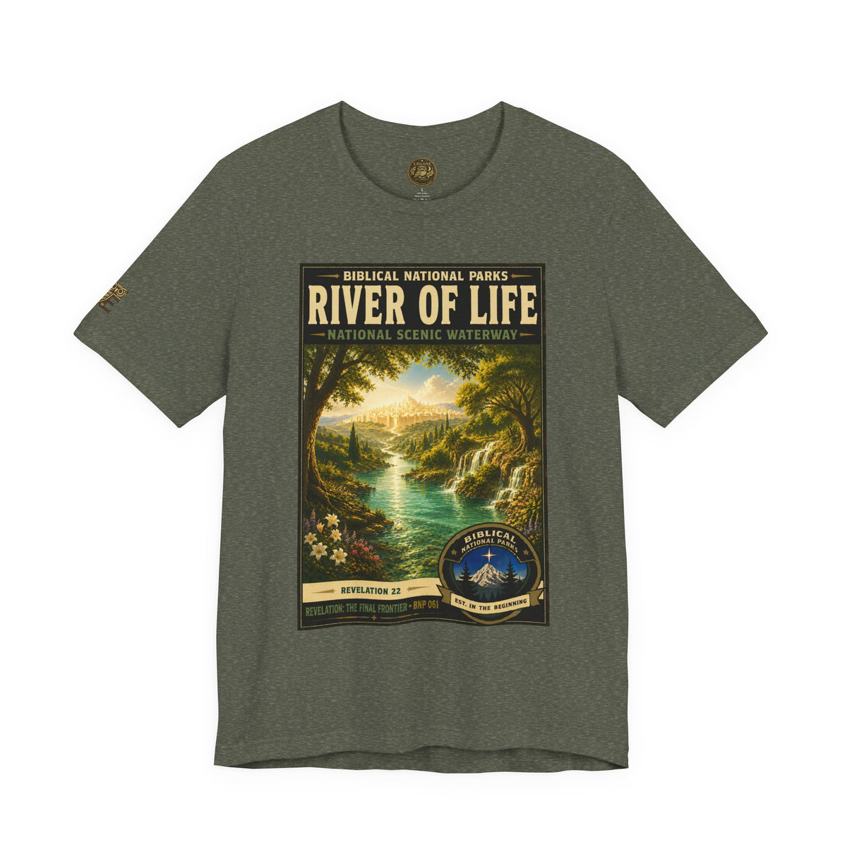 Biblical National Parks Collection X- #061/061 - Revelation: The Final Frontier | Revelation 22 | Vintage nature poster Tee | Biblical national parks graphic shirt 2