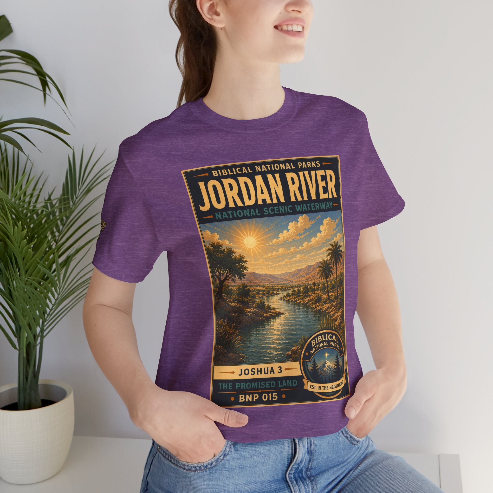 Biblical National Parks Collection III- The Promised Land #015/018 Joshua 3 | Vintage nature poster Tee | Biblical national parks graphic shirt