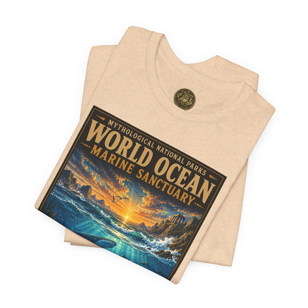 Mythological National Parks COLLECTION V- #050-050 TITANS & PRIMORDIAL REALMS | Vintage nature poster Tee | Mythological National Parks graphic shirt