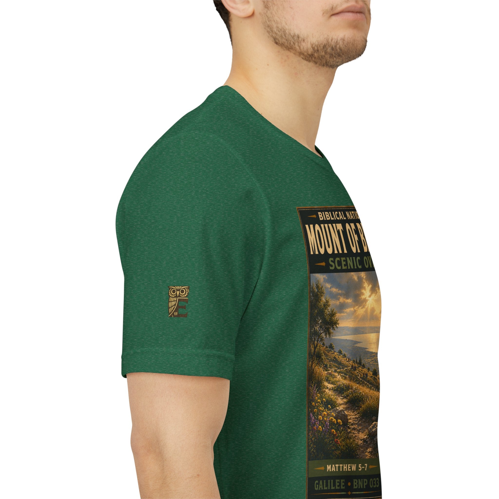 Biblical National Parks Collection VI- Galilee #033/035 Matthew 5-7 | Vintage nature poster Tee | Biblical national parks graphic shirt