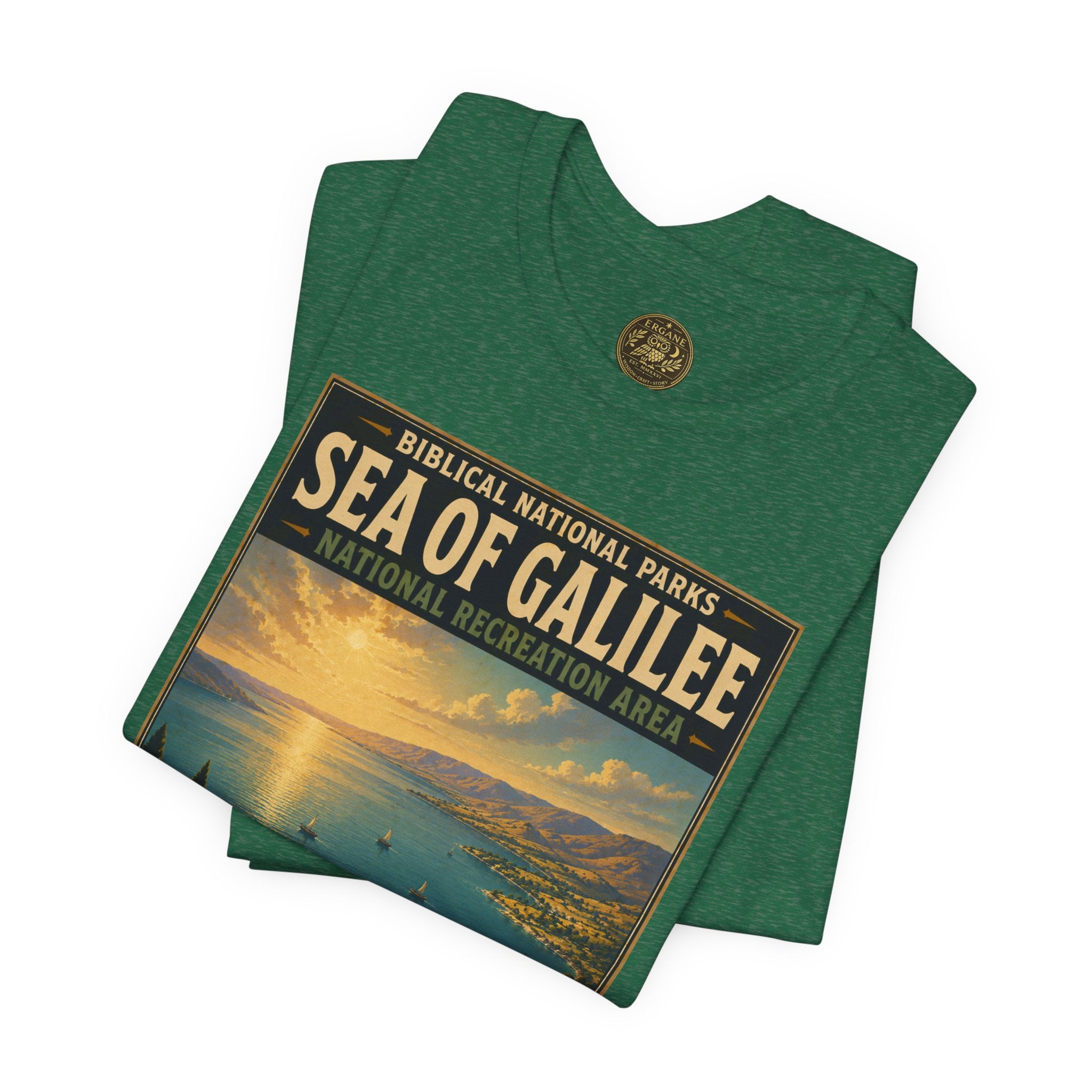 Biblical National Parks Collection VI- Galilee #031/035 Matthew 4 & Mark 1 | Vintage nature poster Tee | Biblical national parks graphic shirt