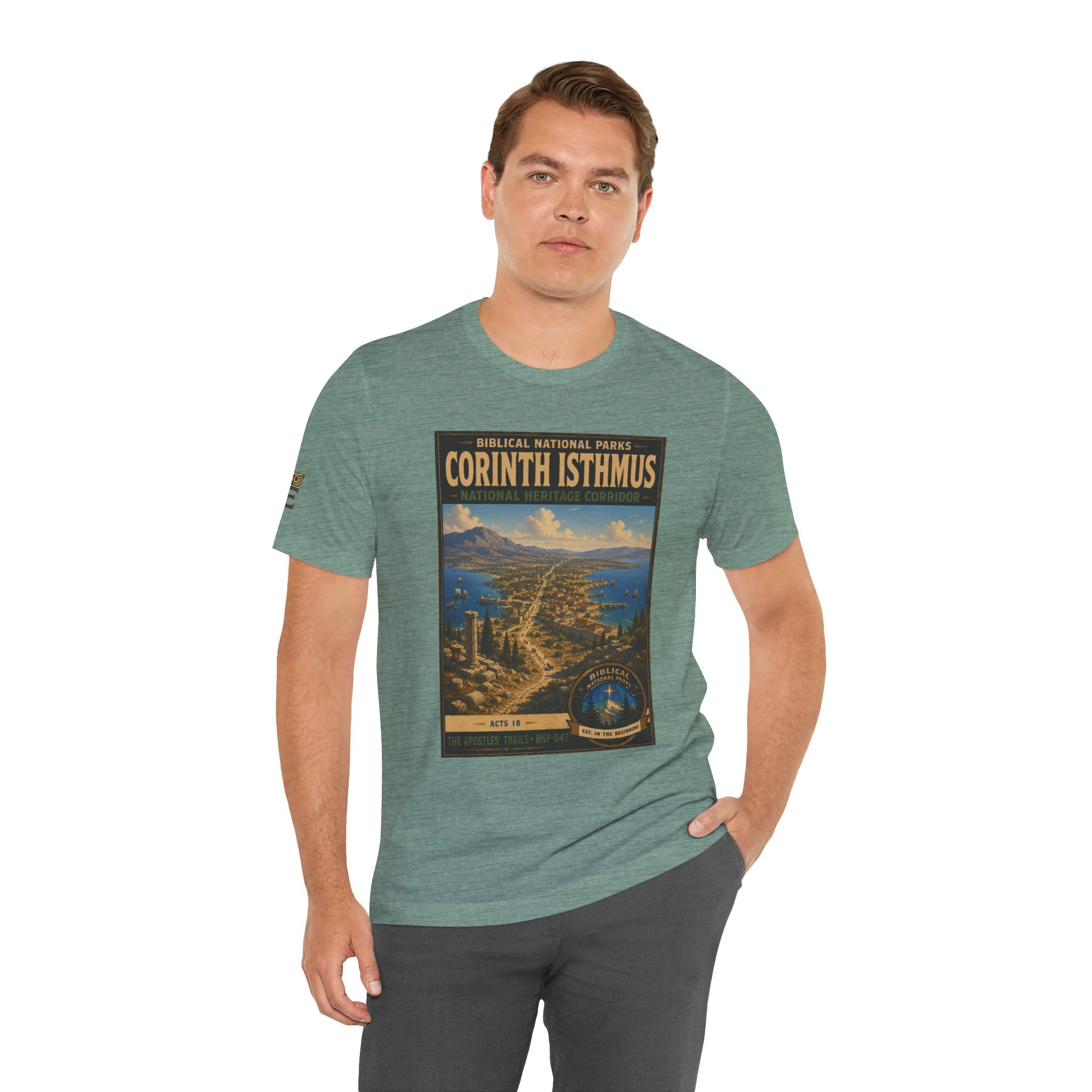 Biblical National Parks Collection VIII- The Apostles' Trails #047/049 | Acts 18 | Vintage nature poster Tee | Biblical national parks graphic shirt