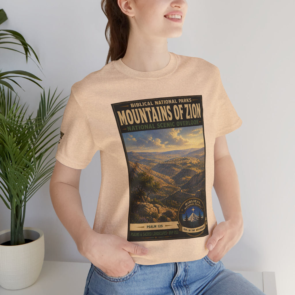 Biblical National Parks Collection IX- #053/054 -Psalms & Sacred Landscapes | Psalm 125 | Vintage nature poster Tee | Biblical national parks graphic shirt