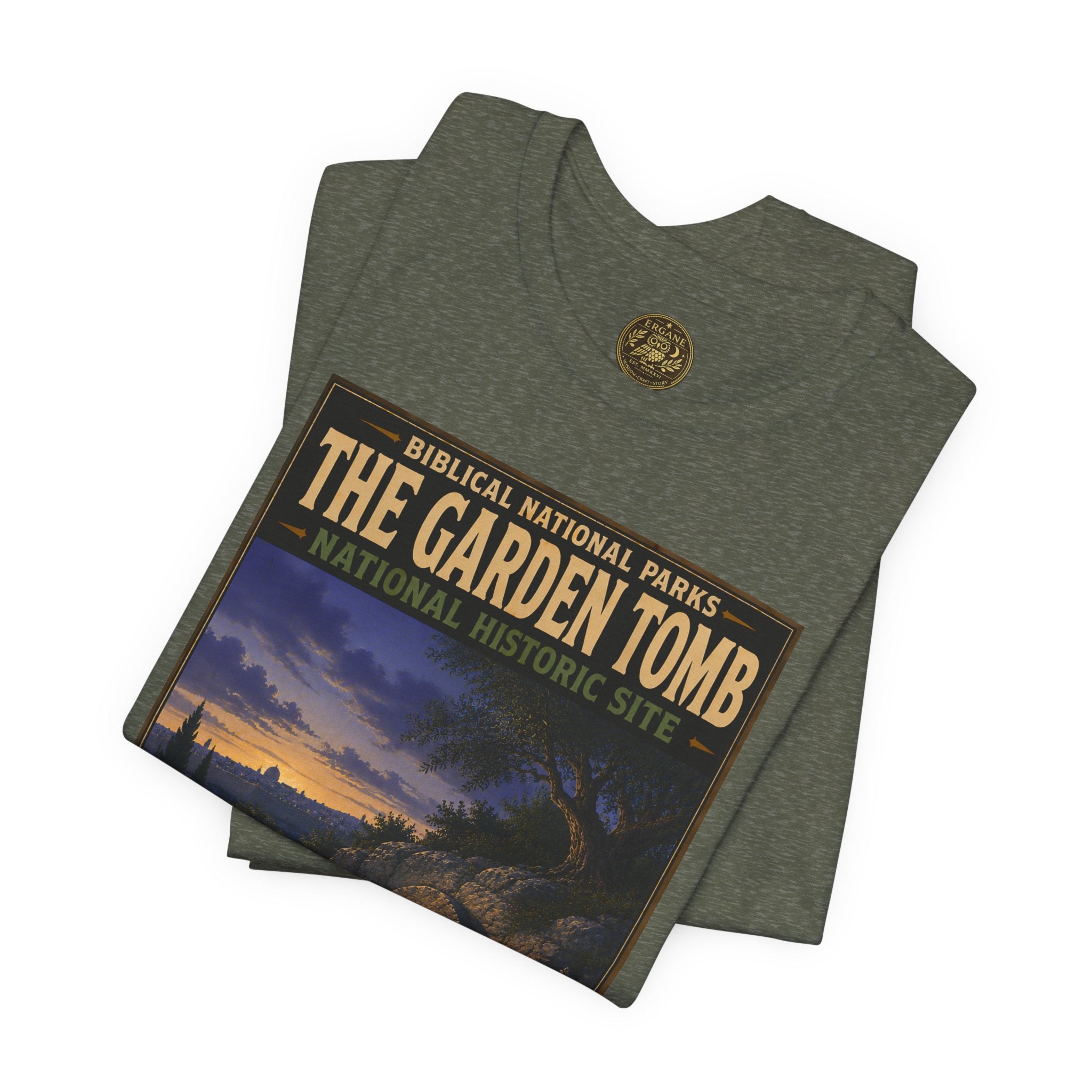 Biblical National Parks Collection VII- The Holy Week #040/041 | Matthew 27: 55-66 | Vintage nature poster Tee | Biblical national parks graphic shirt
