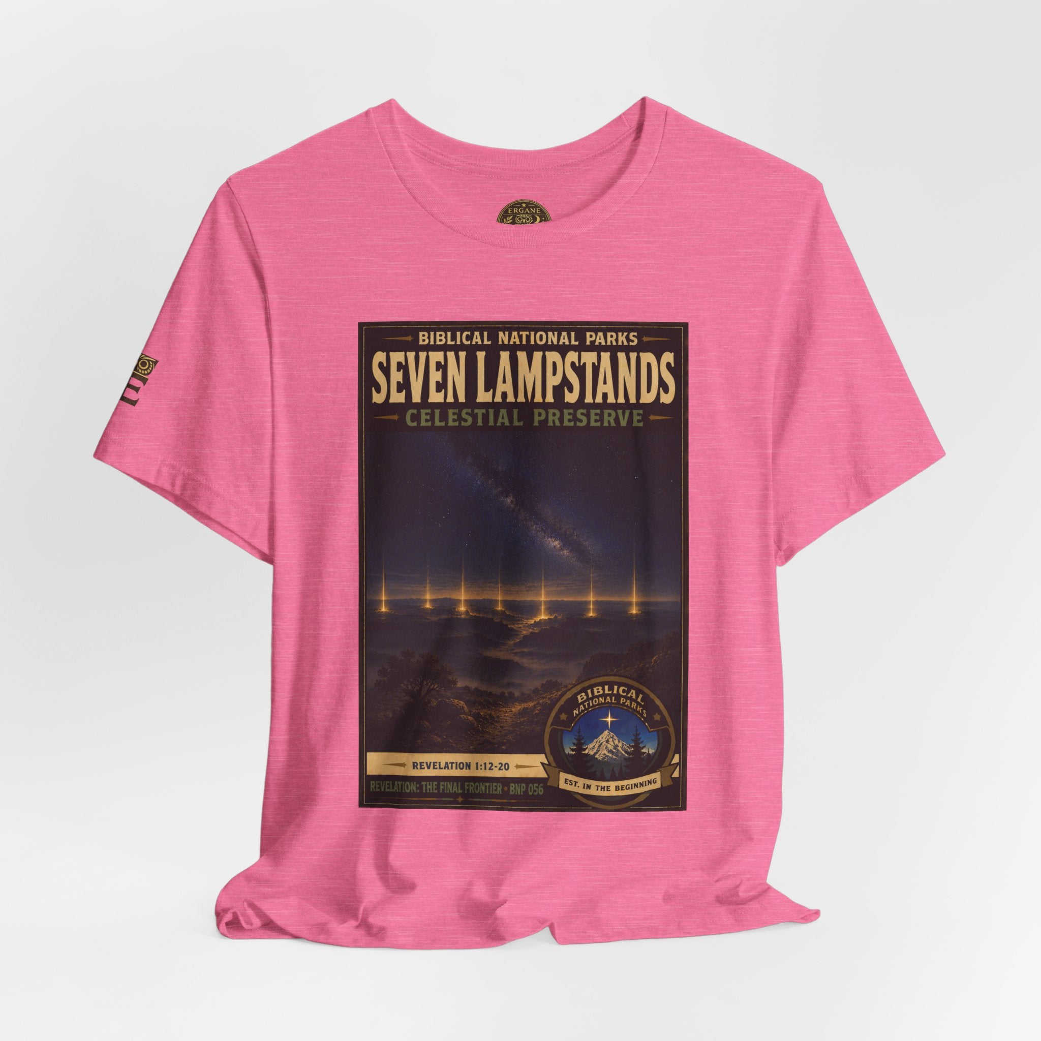 Biblical National Parks Collection X- #056/061 - Revelation: The Final Frontier | Revelation 1: 12-20 | Vintage nature poster Tee | Biblical national parks graphic shirt