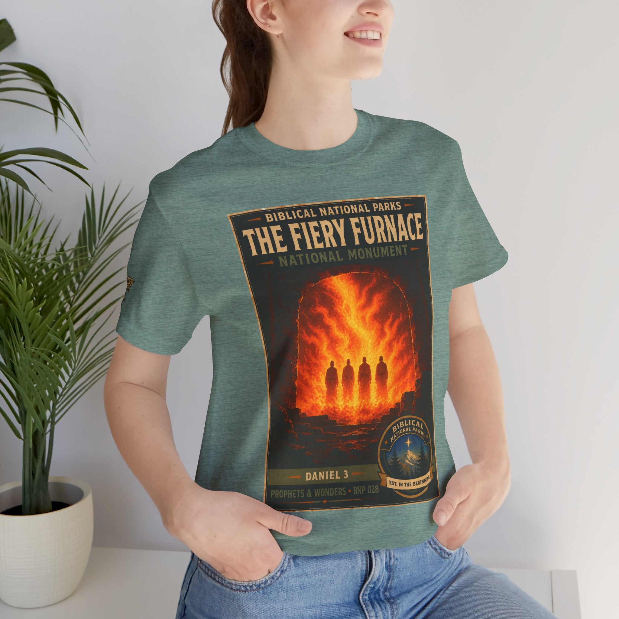 Biblical National Parks Collection V- Prophets & Wonders #028/030 Daniel 3 | Vintage nature poster Tee | Biblical national parks graphic shirt