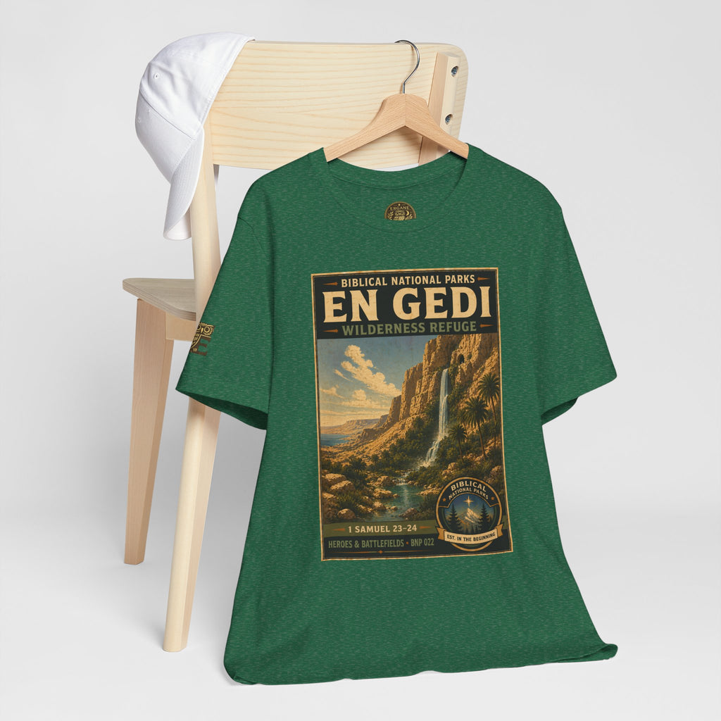 Biblical National Parks Collection IV- Heros & Battlefields #022/023 1 Samuel 23-24 | Vintage nature poster Tee | Biblical national parks graphic shirt