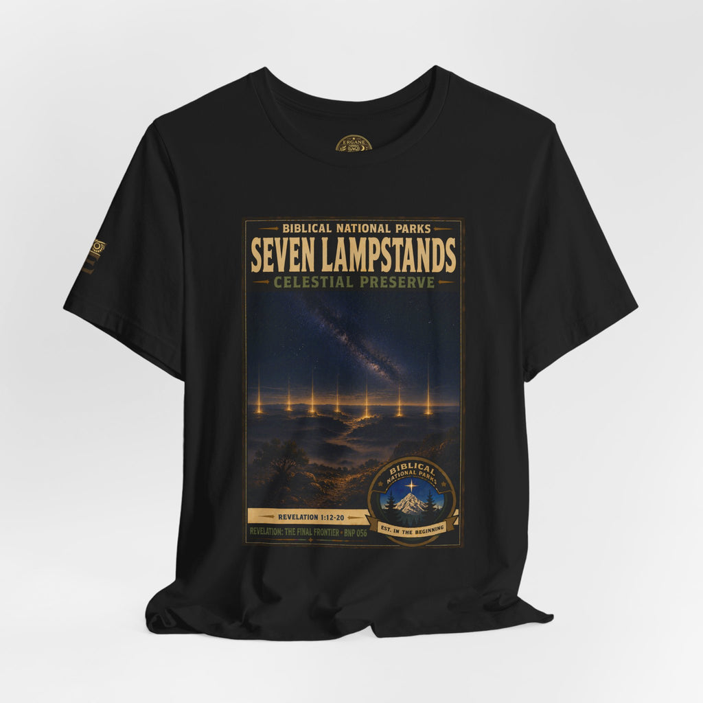 Biblical National Parks Collection X- #056/061 - Revelation: The Final Frontier | Revelation 1: 12-20 | Vintage nature poster Tee | Biblical national parks graphic shirt