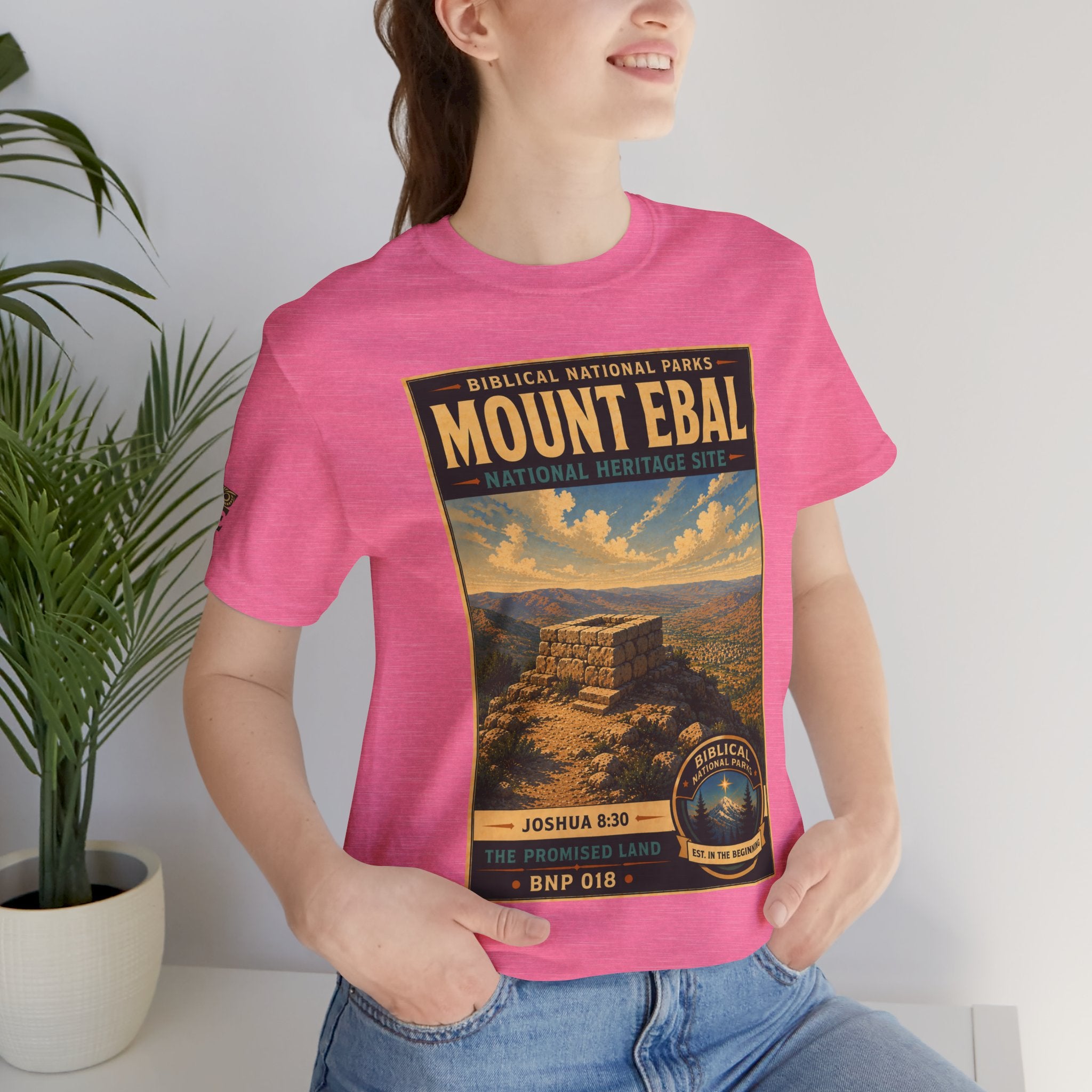 Biblical National Parks Collection III- The Promised Land #018/018 Joshua 8: 30 | Vintage nature poster Tee | Biblical national parks graphic shirt