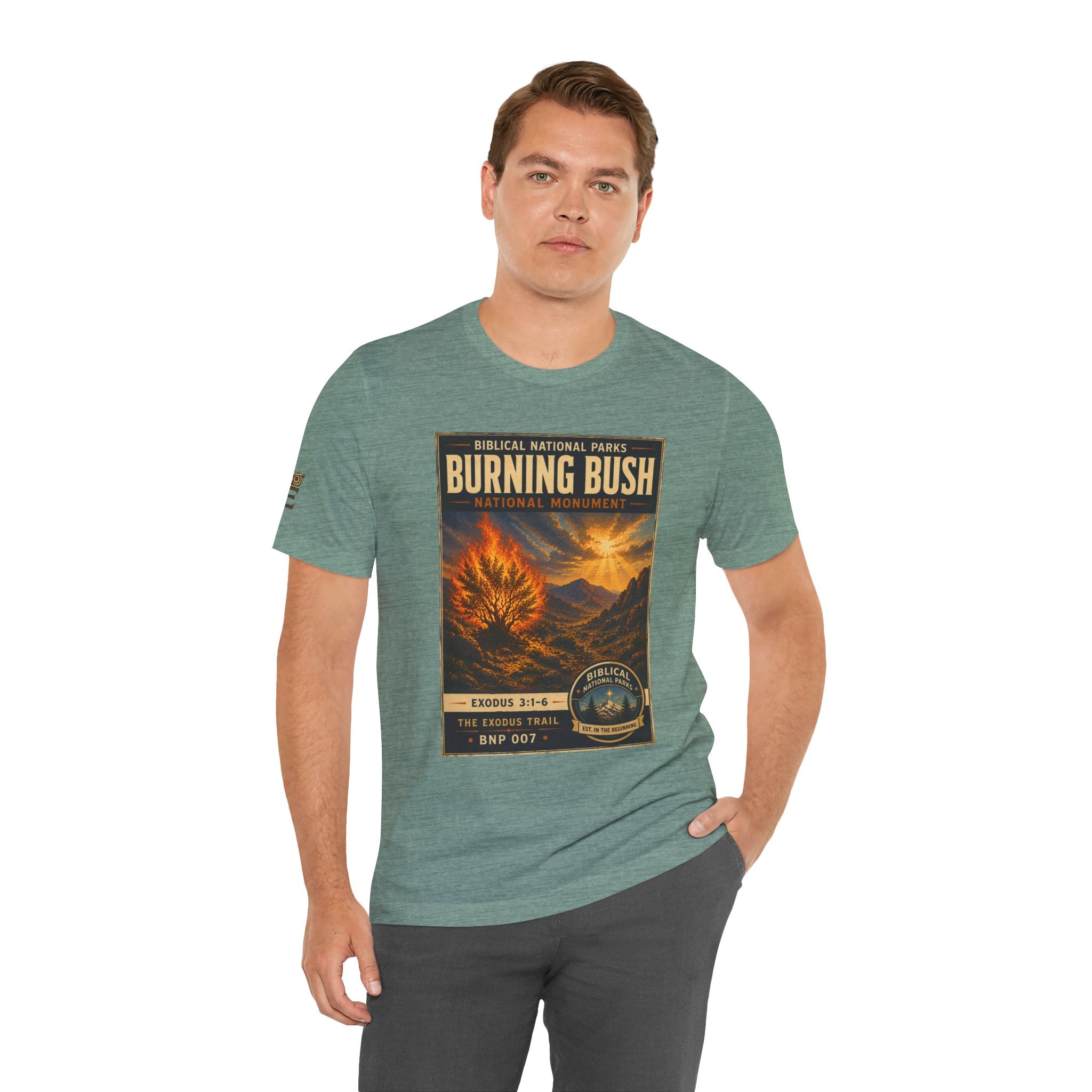 Biblical National Parks Collection II- The Exodus Trail #007/013 Exodus 3: 1-6 | Vintage nature poster Tee | Biblical national parks graphic shirt