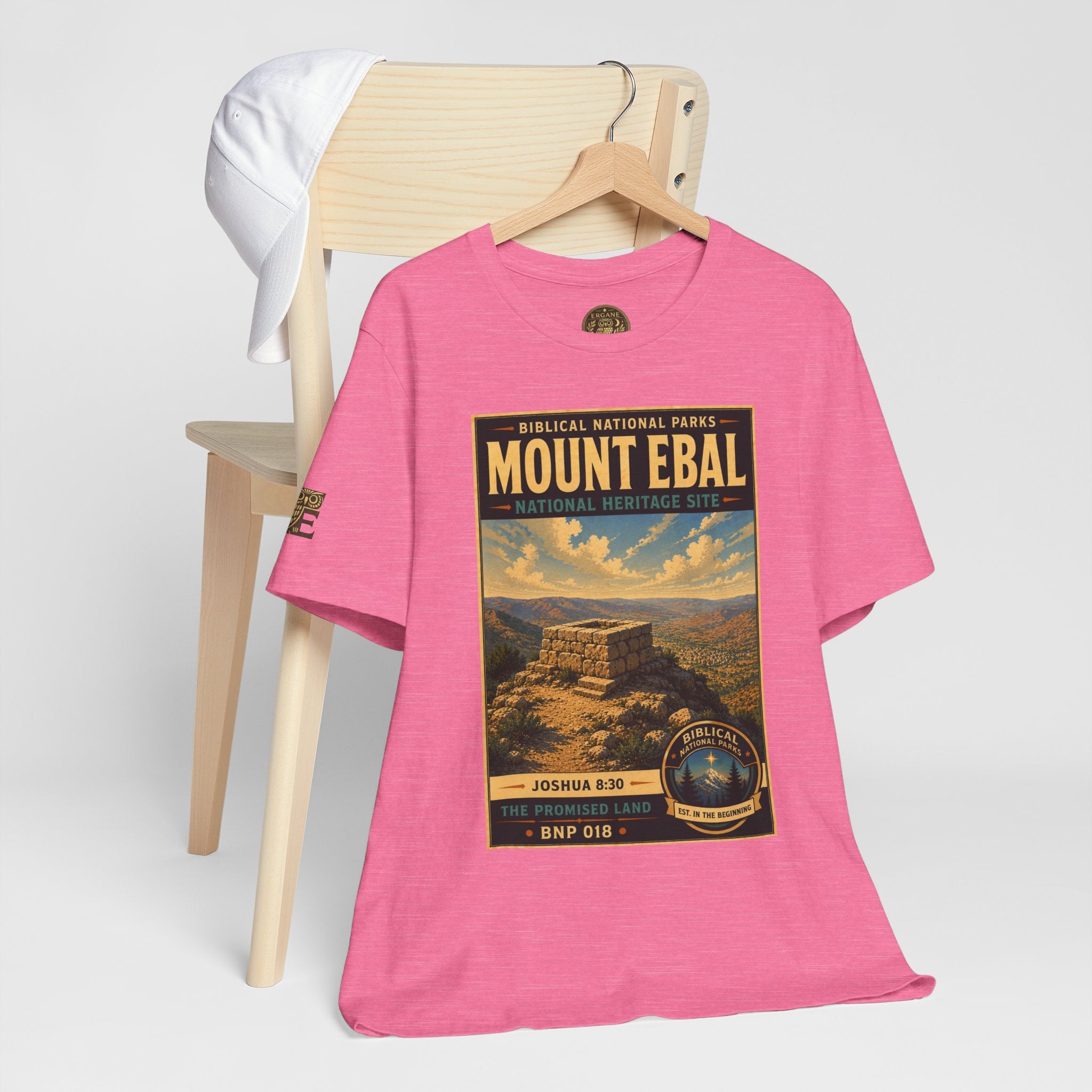 Biblical National Parks Collection III- The Promised Land #018/018 Joshua 8: 30 | Vintage nature poster Tee | Biblical national parks graphic shirt