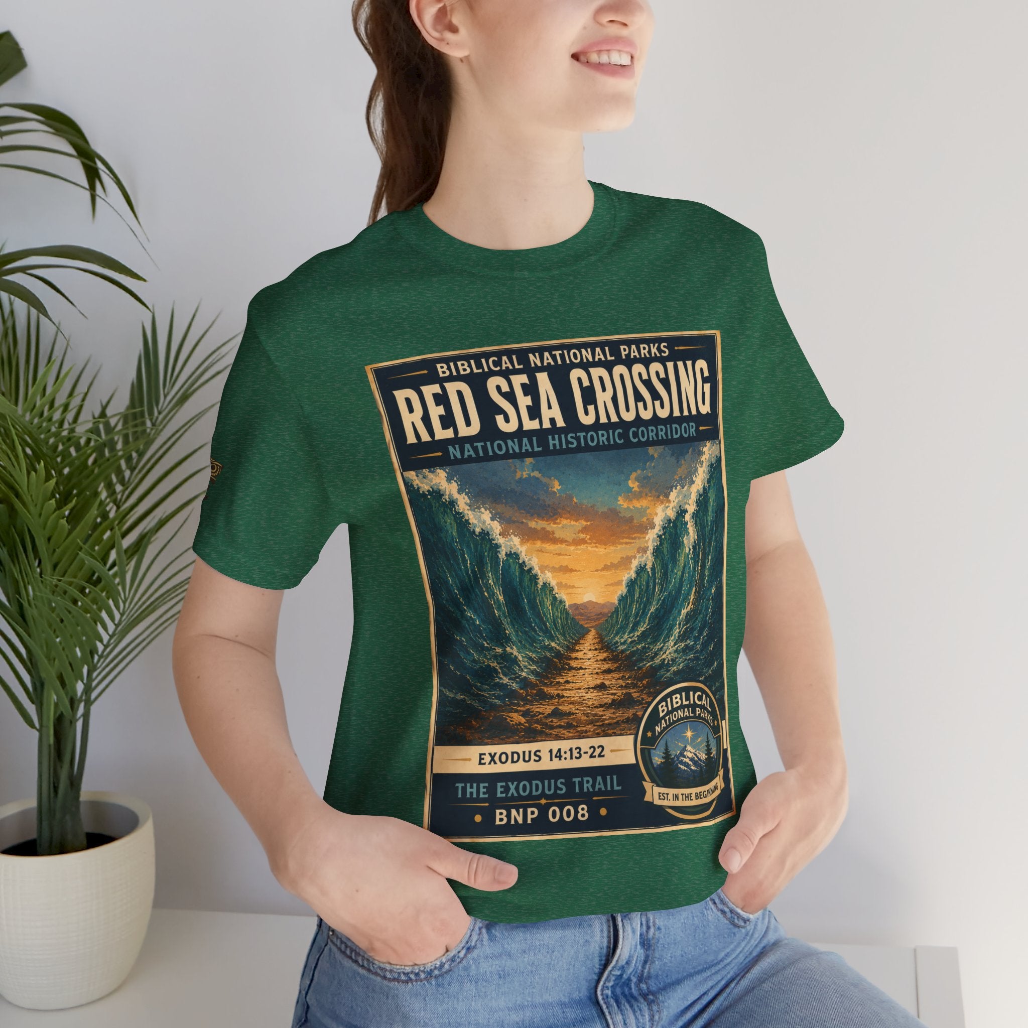 Biblical National Parks Collection II- The Exodus Trail #008/013 Exodus 14: 13-22 | Vintage nature poster Tee | Biblical national parks graphic shirt