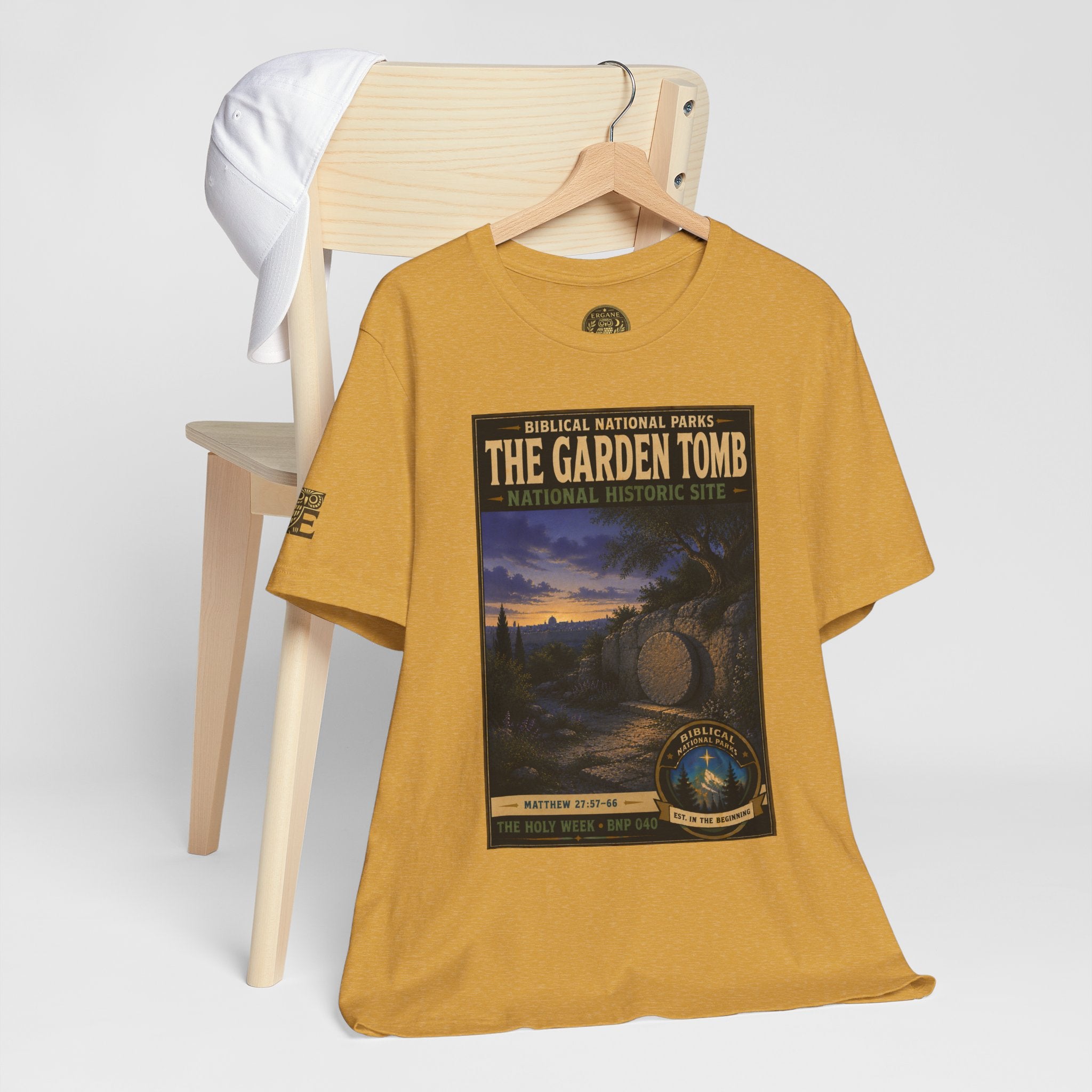 Biblical National Parks Collection VII- The Holy Week #040/041 | Matthew 27: 55-66 | Vintage nature poster Tee | Biblical national parks graphic shirt