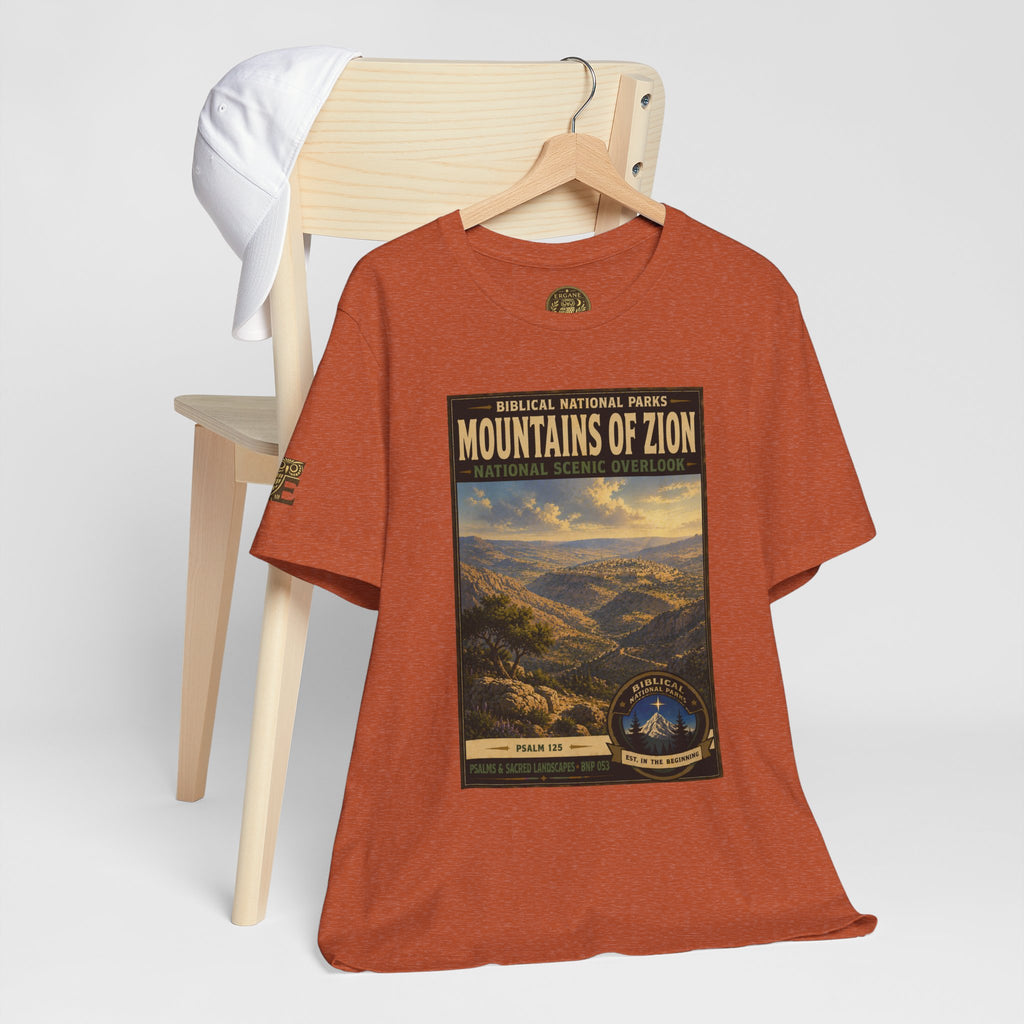 Biblical National Parks Collection IX- #053/054 -Psalms & Sacred Landscapes | Psalm 125 | Vintage nature poster Tee | Biblical national parks graphic shirt