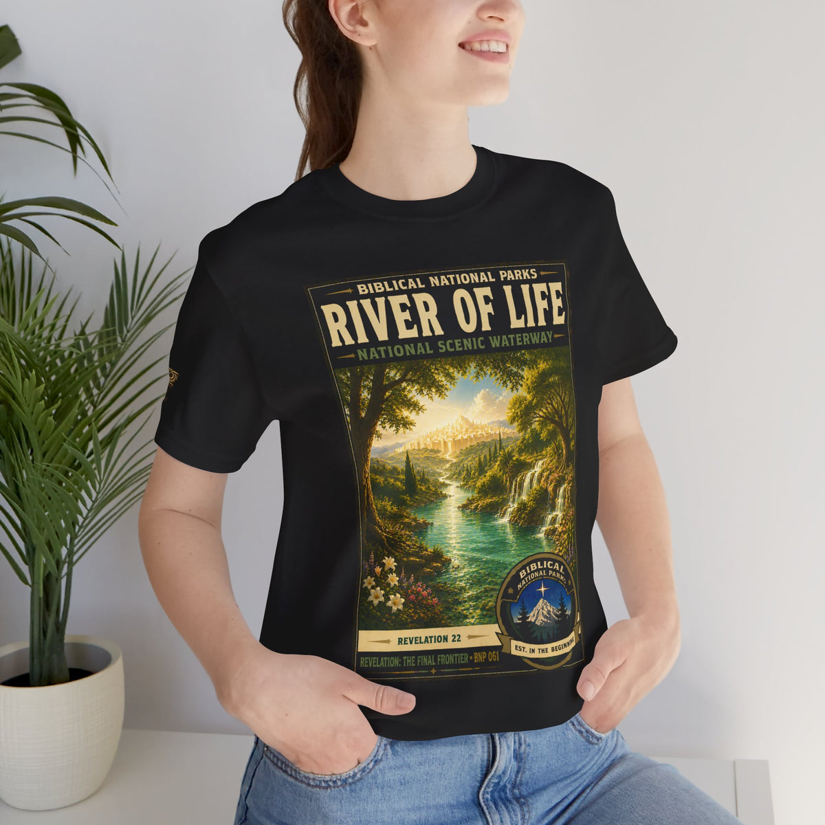 Biblical National Parks Collection X- #061/061 - Revelation: The Final Frontier | Revelation 22 | Vintage nature poster Tee | Biblical national parks graphic shirt 2