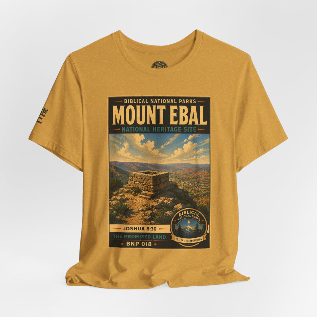 Biblical National Parks Collection III- The Promised Land #018/018 Joshua 8: 30 | Vintage nature poster Tee | Biblical national parks graphic shirt