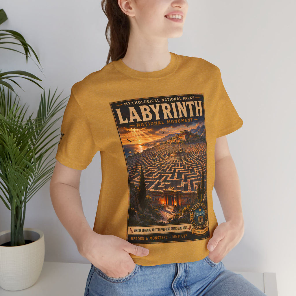 Mythological National Parks Collection III- #017-028 - Heros & Monsters | Vintage nature poster Tee | Mythological National Parks graphic shirt