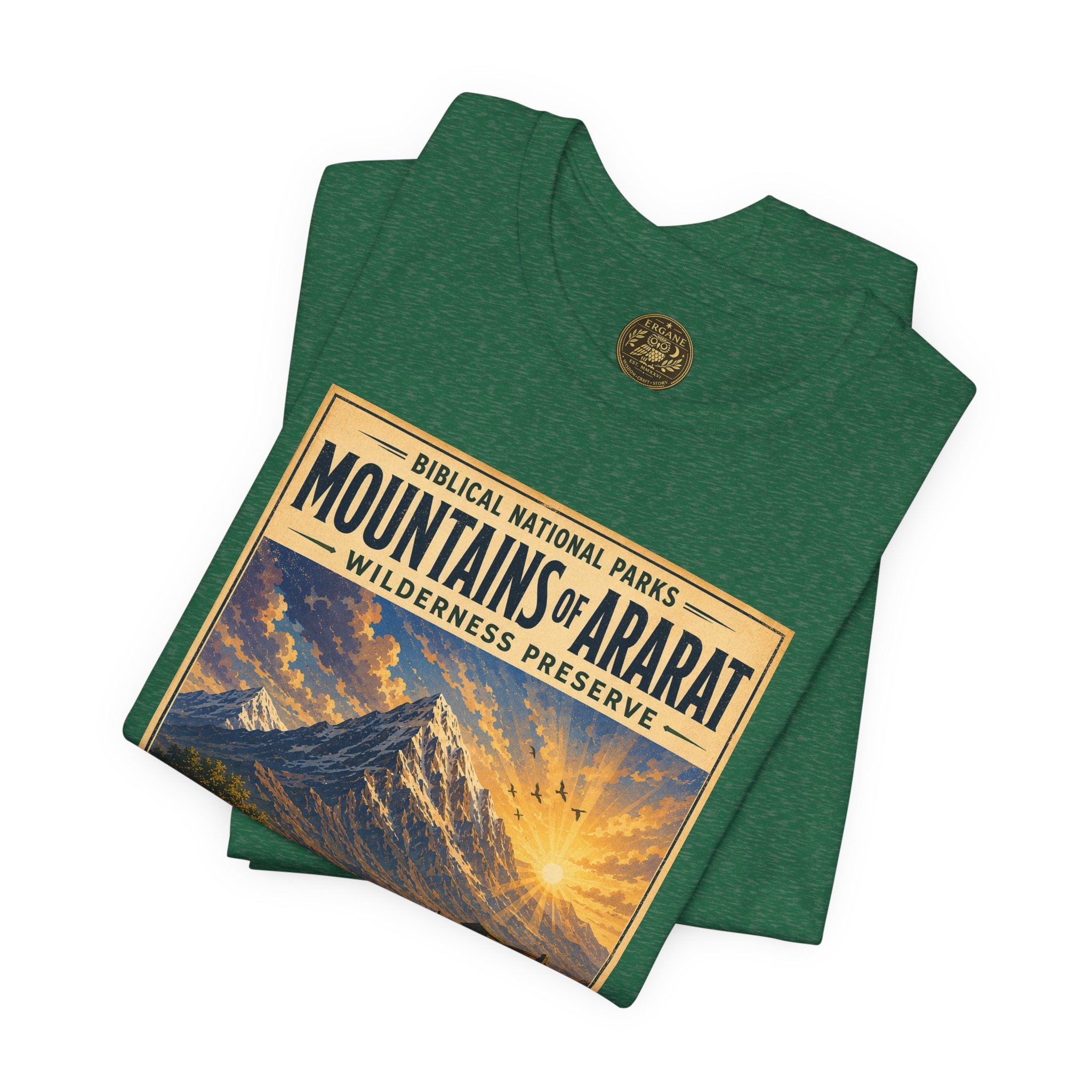 Biblical National Parks Collection I- In The Beginning #004/006 Genesis 8:4-5,17 | Vintage nature poster Tee | Biblical national parks graphic shirt