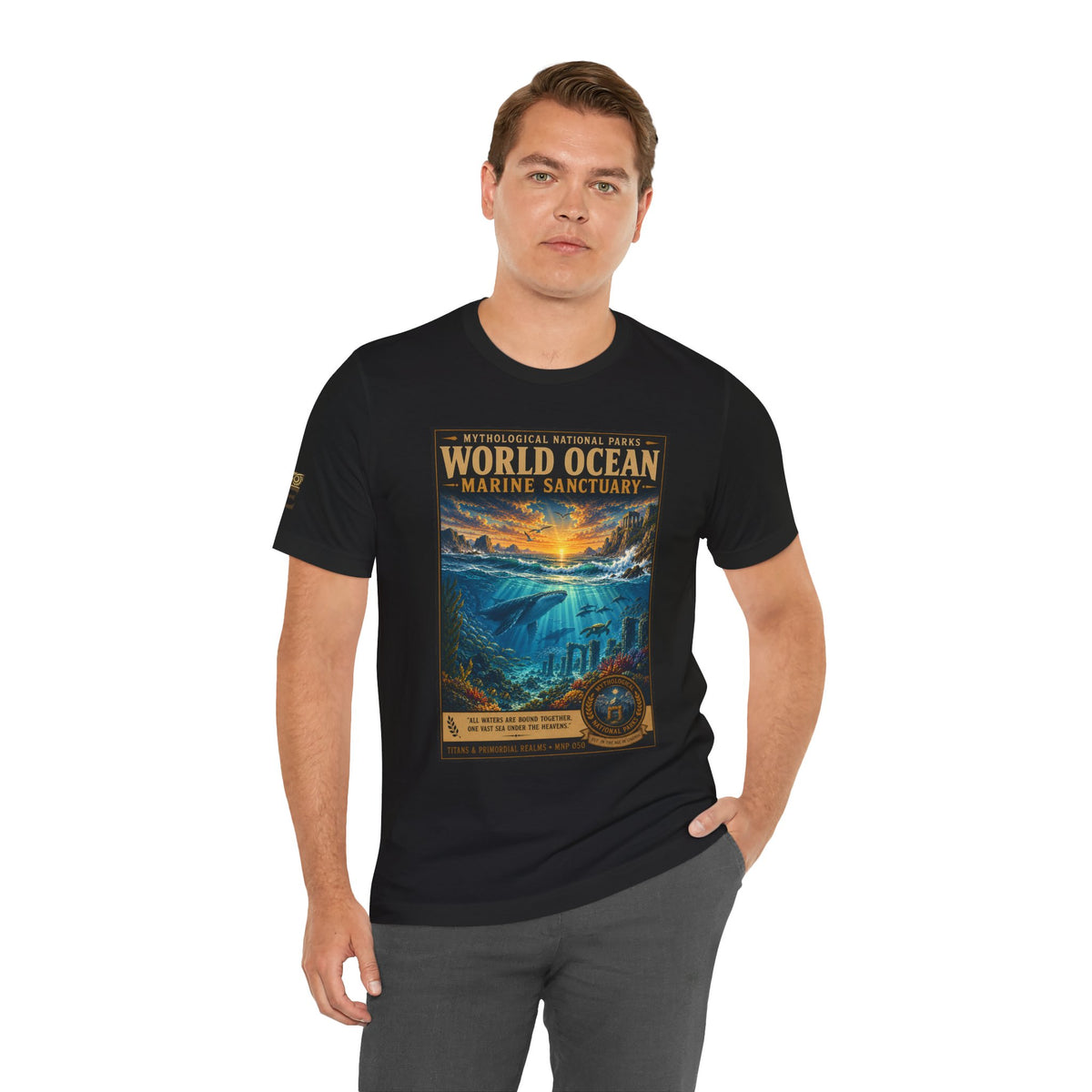 Mythological National Parks COLLECTION V- #050-050 TITANS & PRIMORDIAL REALMS | Vintage nature poster Tee | Mythological National Parks graphic shirt