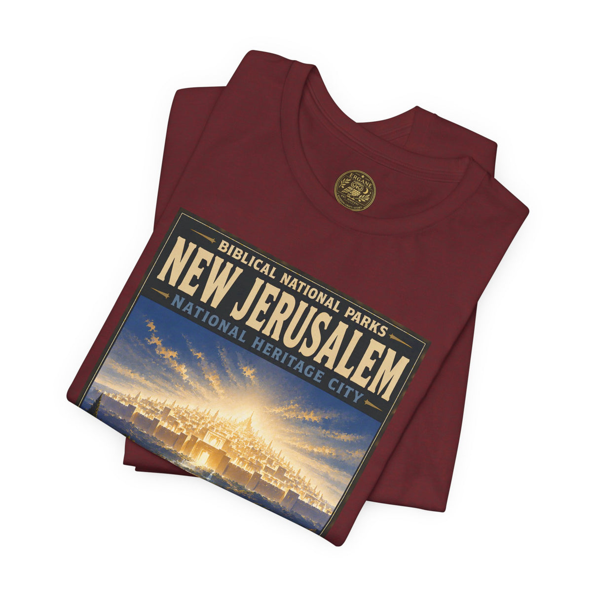 Biblical National Parks Collection X- #060/061 - Revelation: The Final Frontier | Revelation 21 | Vintage nature poster Tee | Biblical national parks graphic shirt 2