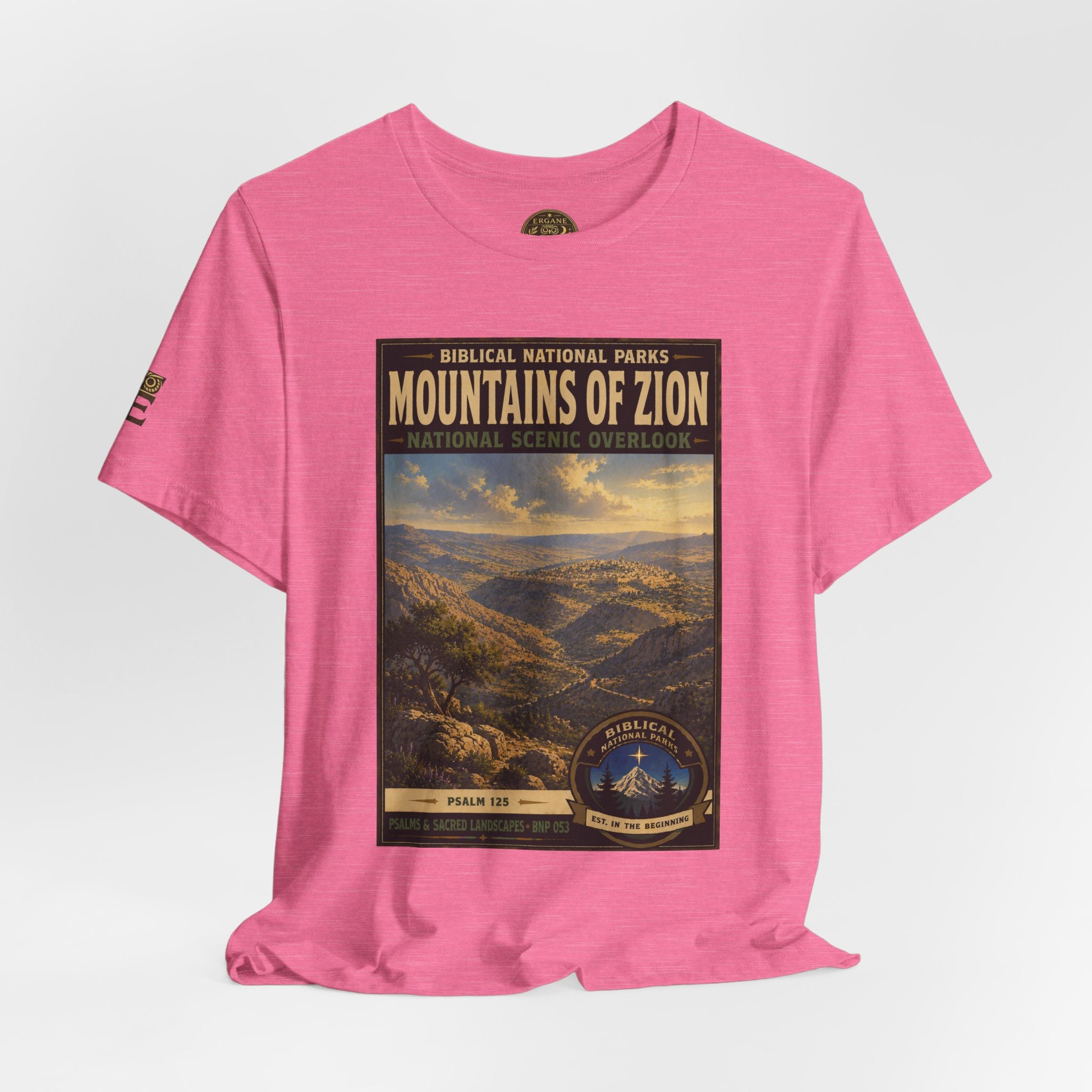 Biblical National Parks Collection IX- #053/054 -Psalms & Sacred Landscapes | Psalm 125 | Vintage nature poster Tee | Biblical national parks graphic shirt